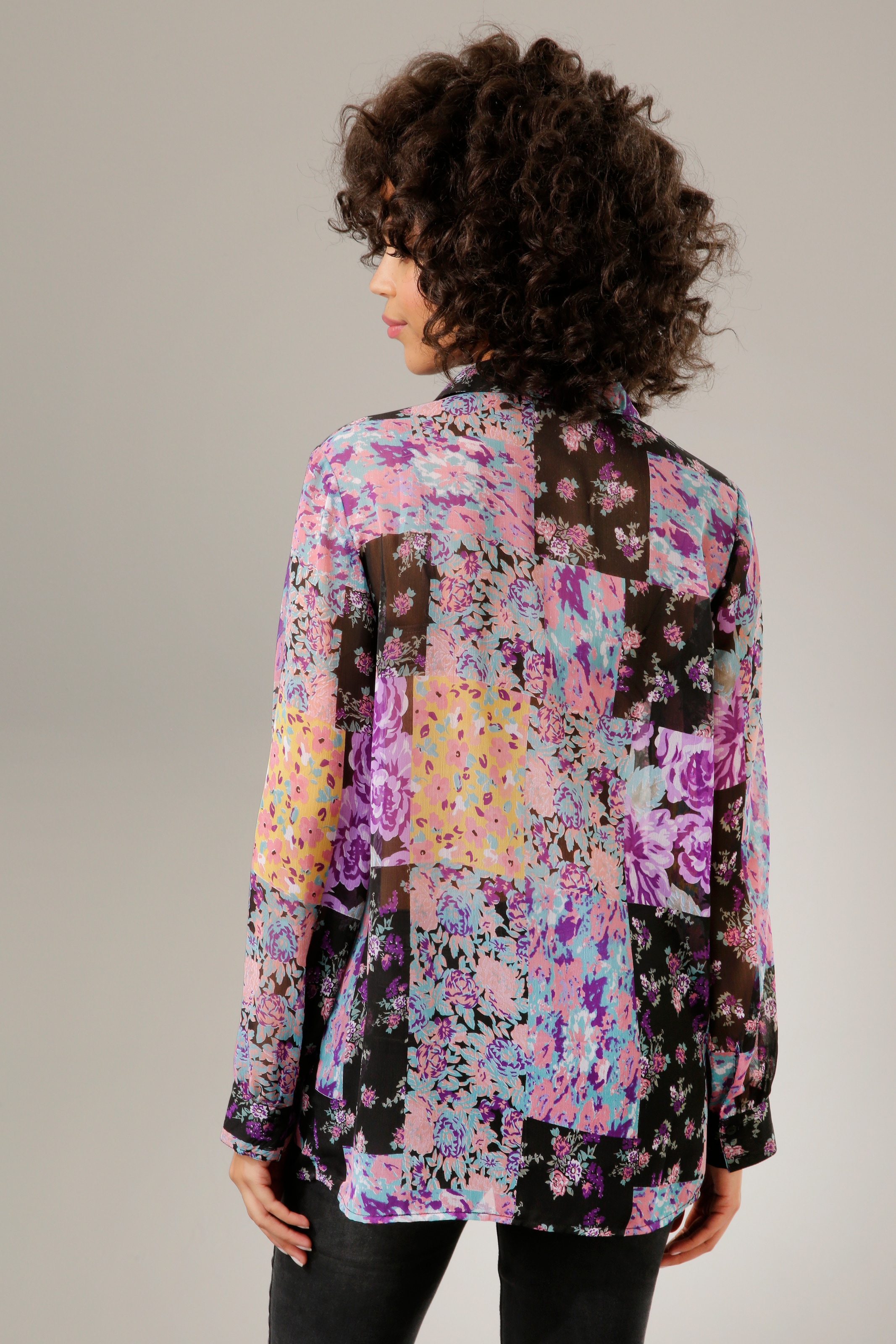 Aniston CASUAL Hemdbluse, mit Blumendrucken Patch-Dessin - KOLLELKTION NEUE kaufen im bunten | Jelmoli-Versand online