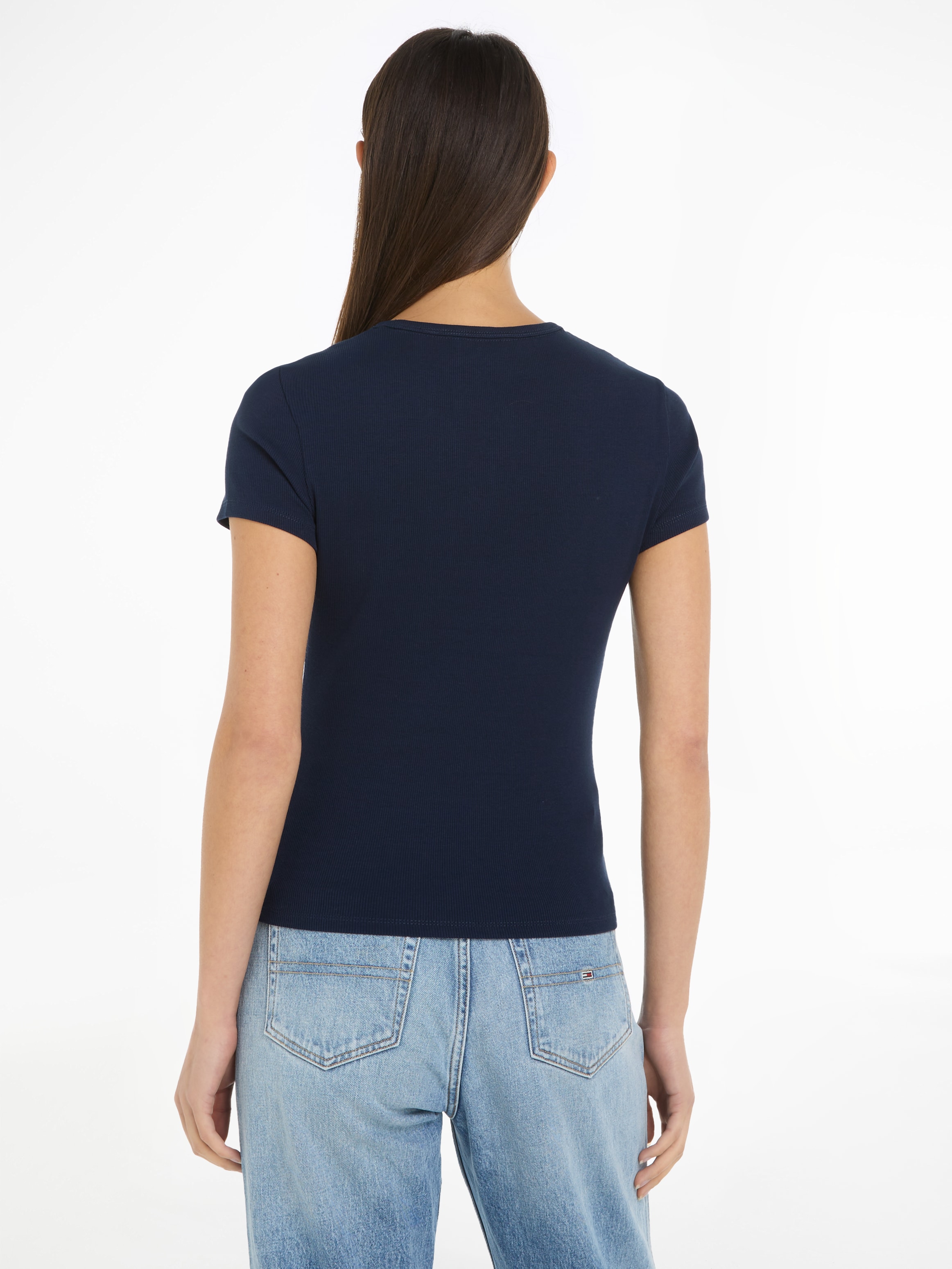 Tommy Jeans Curve T-Shirt »Slim Essential Rib«, Grosse Grössen