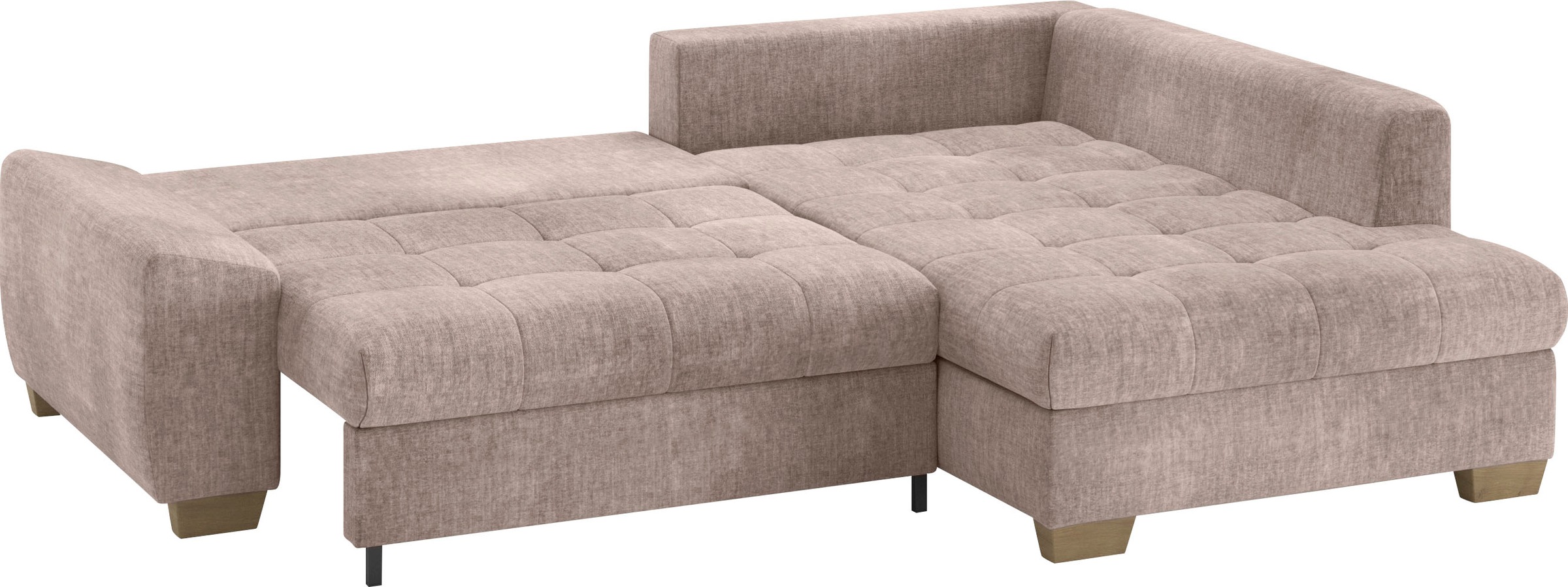 Mr. Couch Ecksofa »Nikita II, L-Form, bis 140kg pro Sitzplatz belastbar«, mit Kaltschaumpolsterung, wahlweise mit Bett und Bettkasten