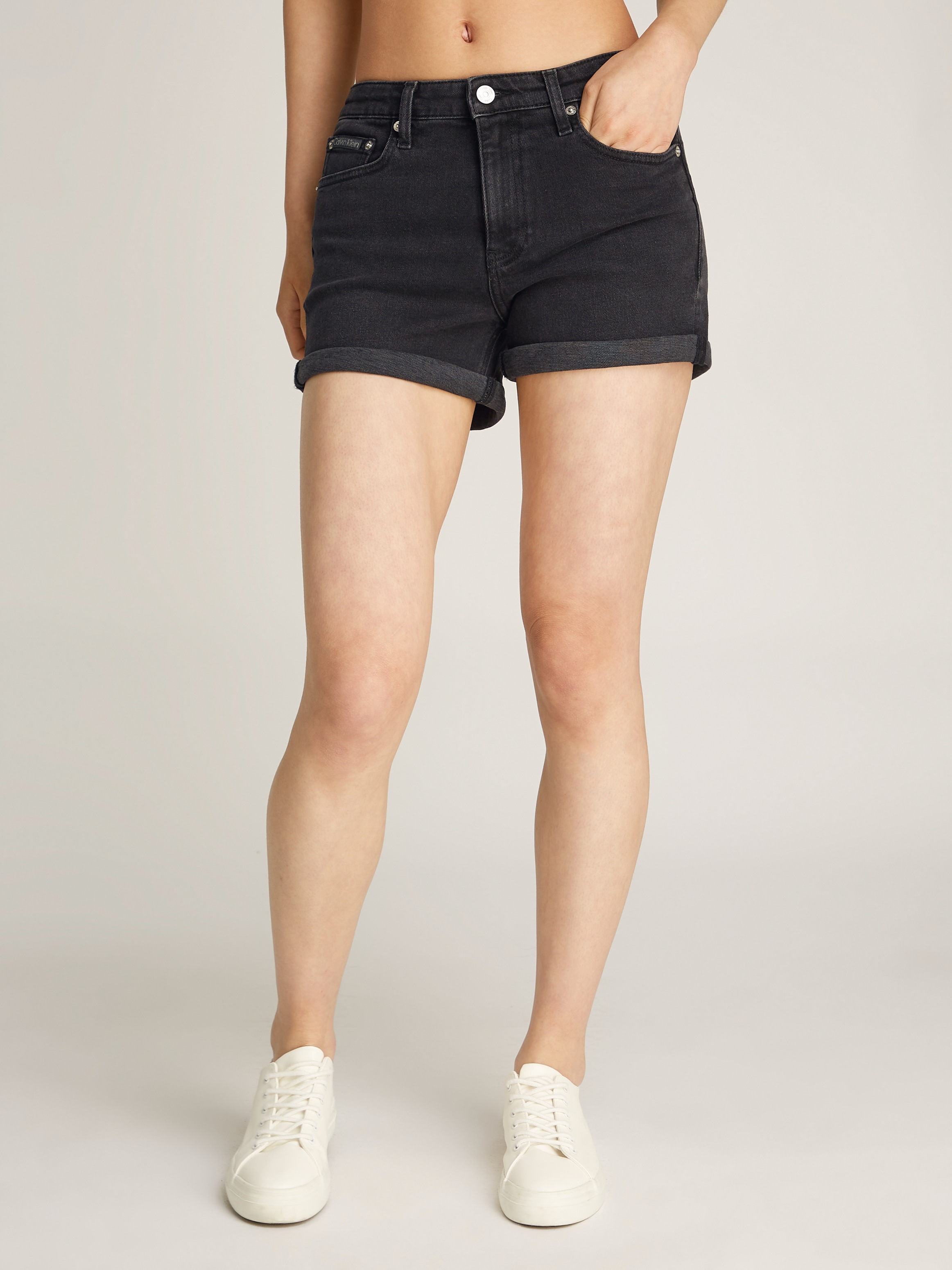 Calvin Klein Jeans Shorts »MID RISE SHORT« mit Umschlagsaum