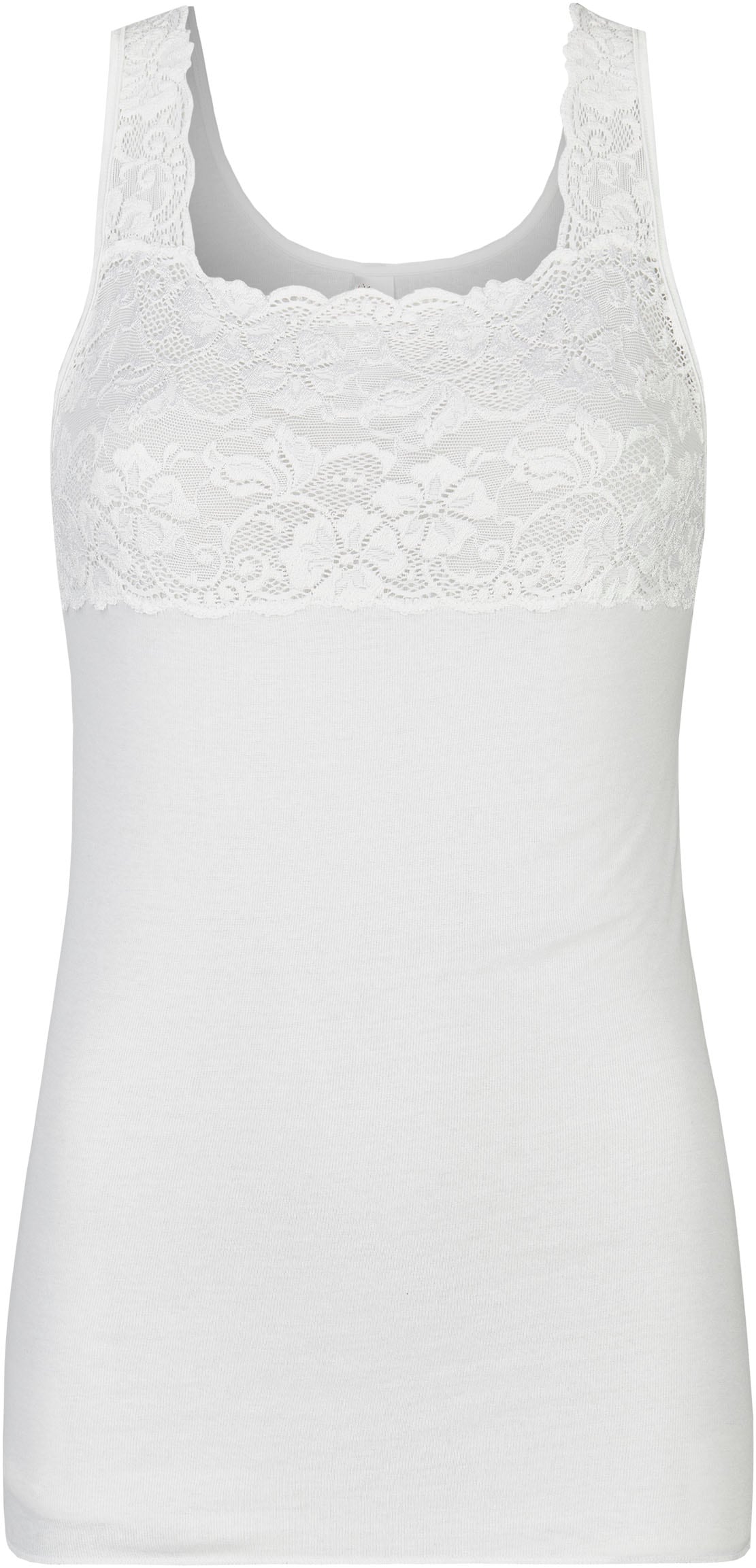 Nina Von C. Achselhemd »"Fine Cotton"«, mit breitem Spitzenbund an Dekolleté und Trägern