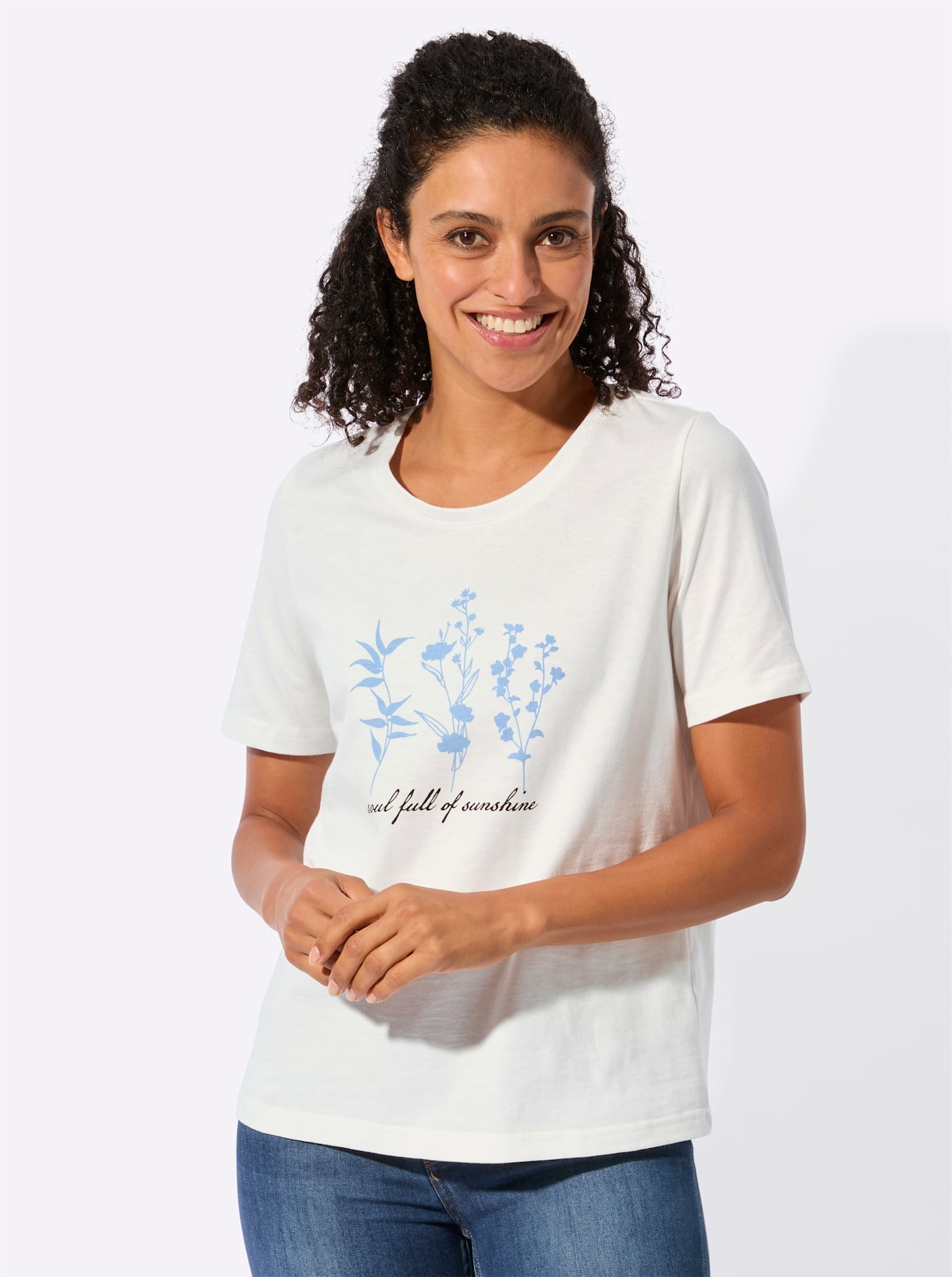Inspirationen Rundhalsshirt »Kurzarm-Shirt« 1 tlg.