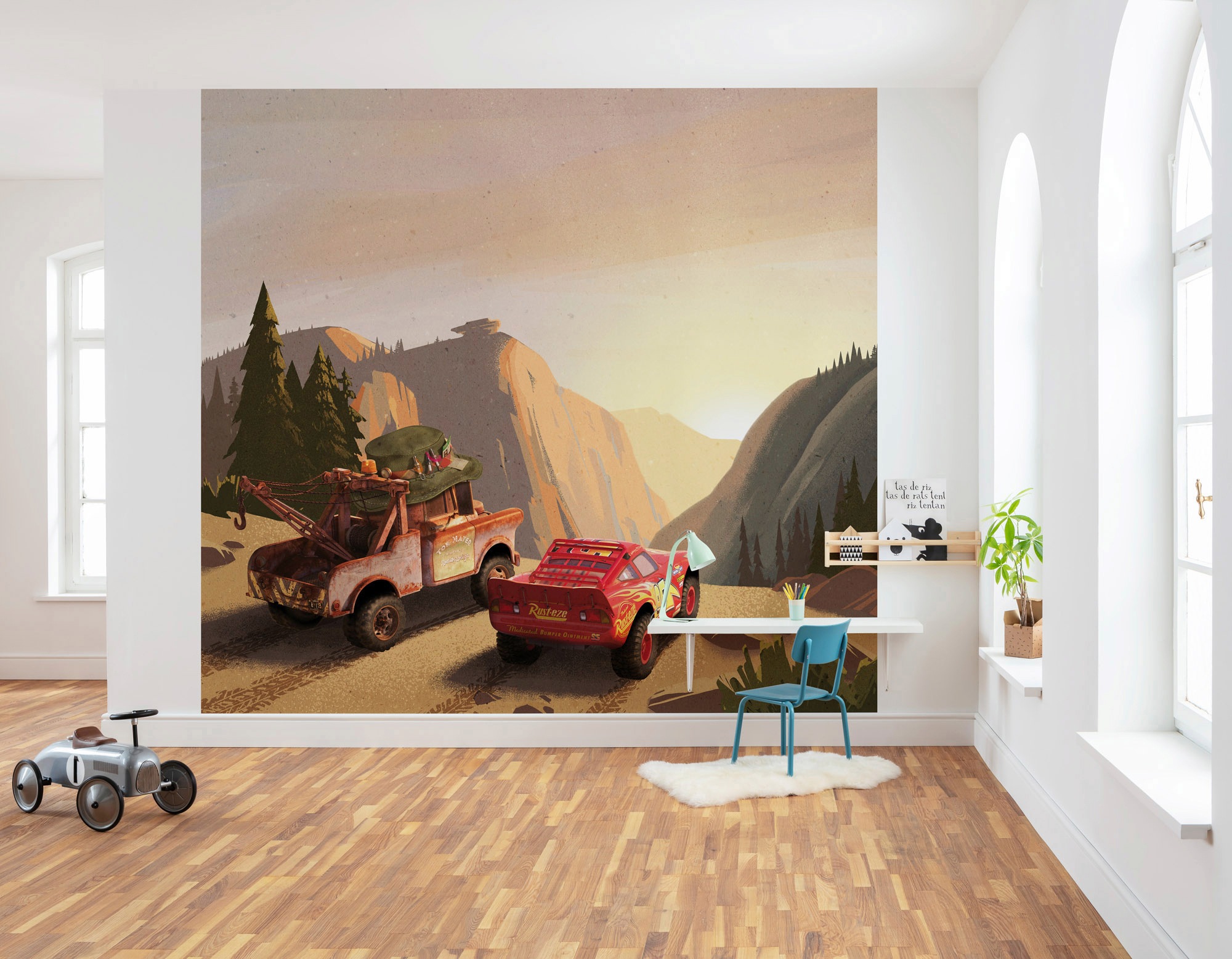 Komar Vliestapete »Digitaldruck Vlies - Cars Sundown - Grösse 300 x 280 cm«, bedruckt, Kinderzimmer