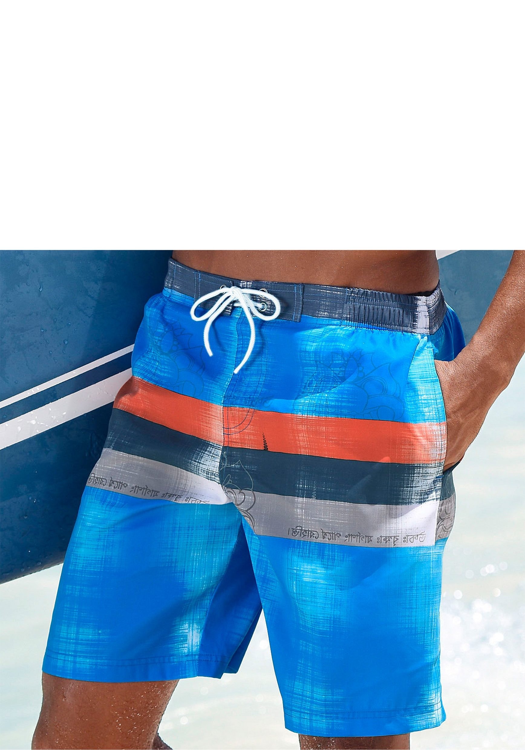 Chiemsee Badeshorts, elastischer Bund, mit Aussenkordel, mit seitlichen Eingrifftaschen