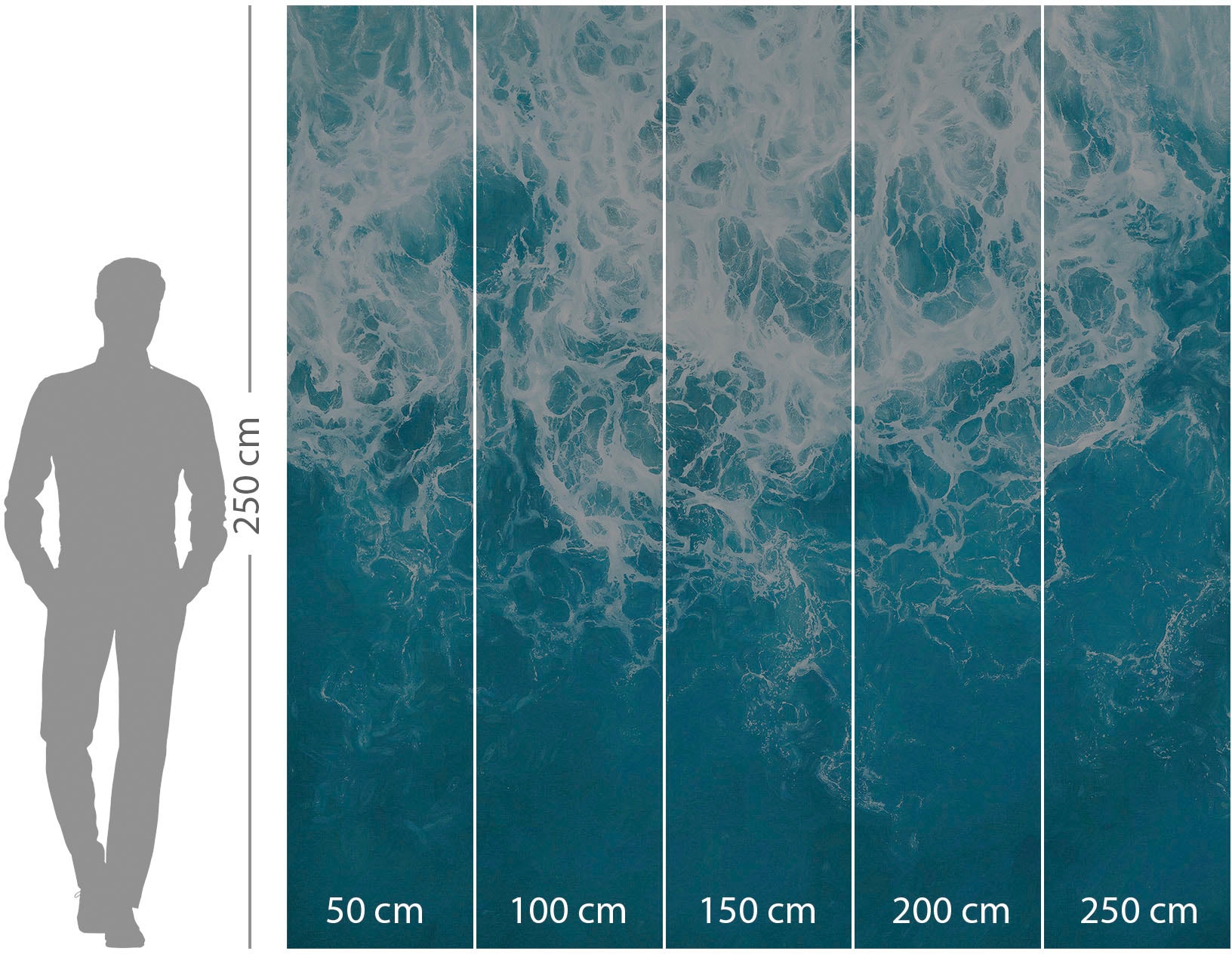 Komar Vliestapete »Digitaldruck Vlies - The Shore - Grösse 250 x 250 cm«, bedruckt, Wohnzimmer, Schlafzimmer
