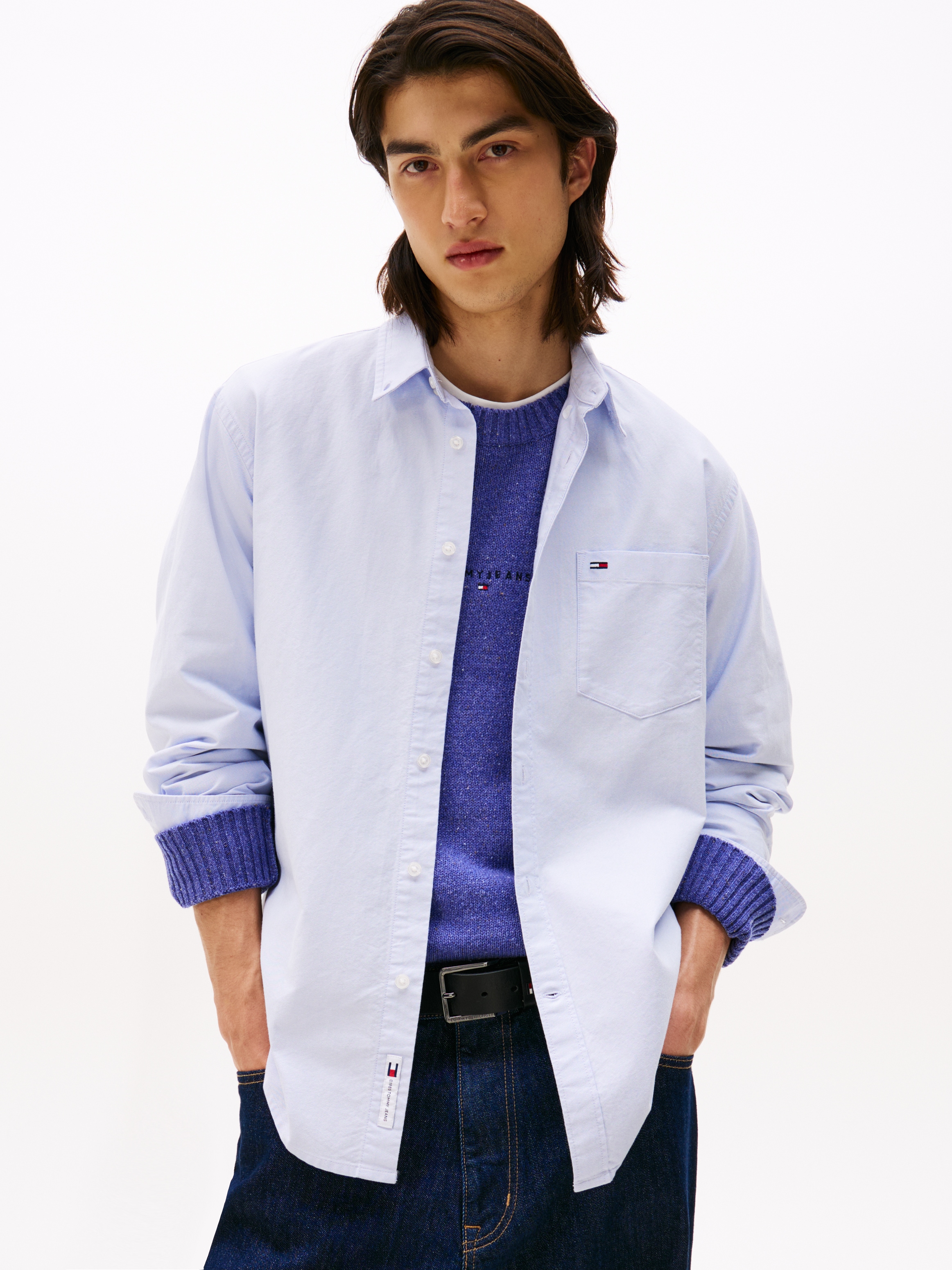 Tommy Jeans Langarmhemd »TJM OXFORD« relaxed fit, Button-down-Kragen