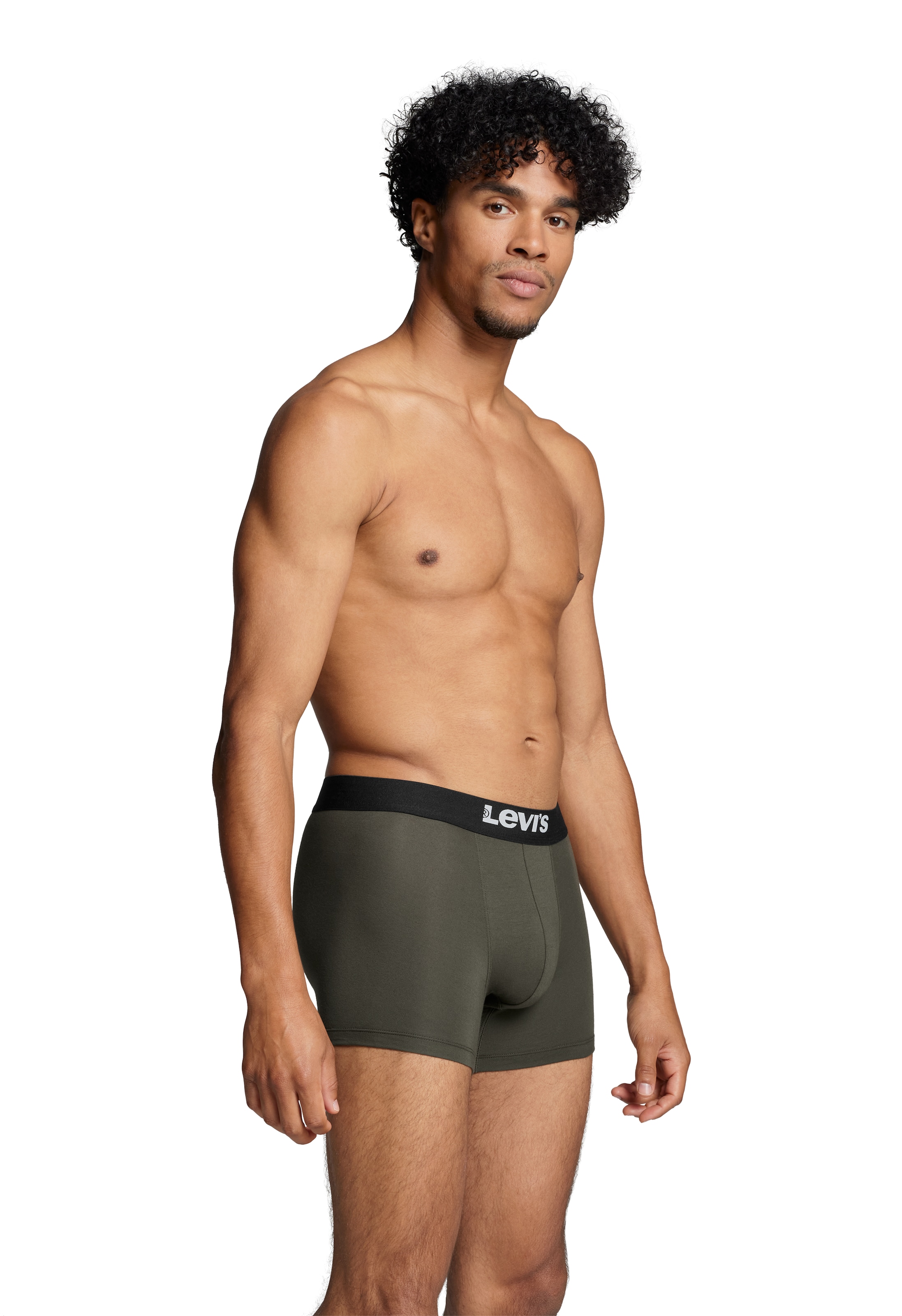 Levi's® Boxershorts »LEVIS MEN SLD BASC BOXER BRIEF ORG CO 2P«, (Packung, 2er Pack), mit breitem Logobund