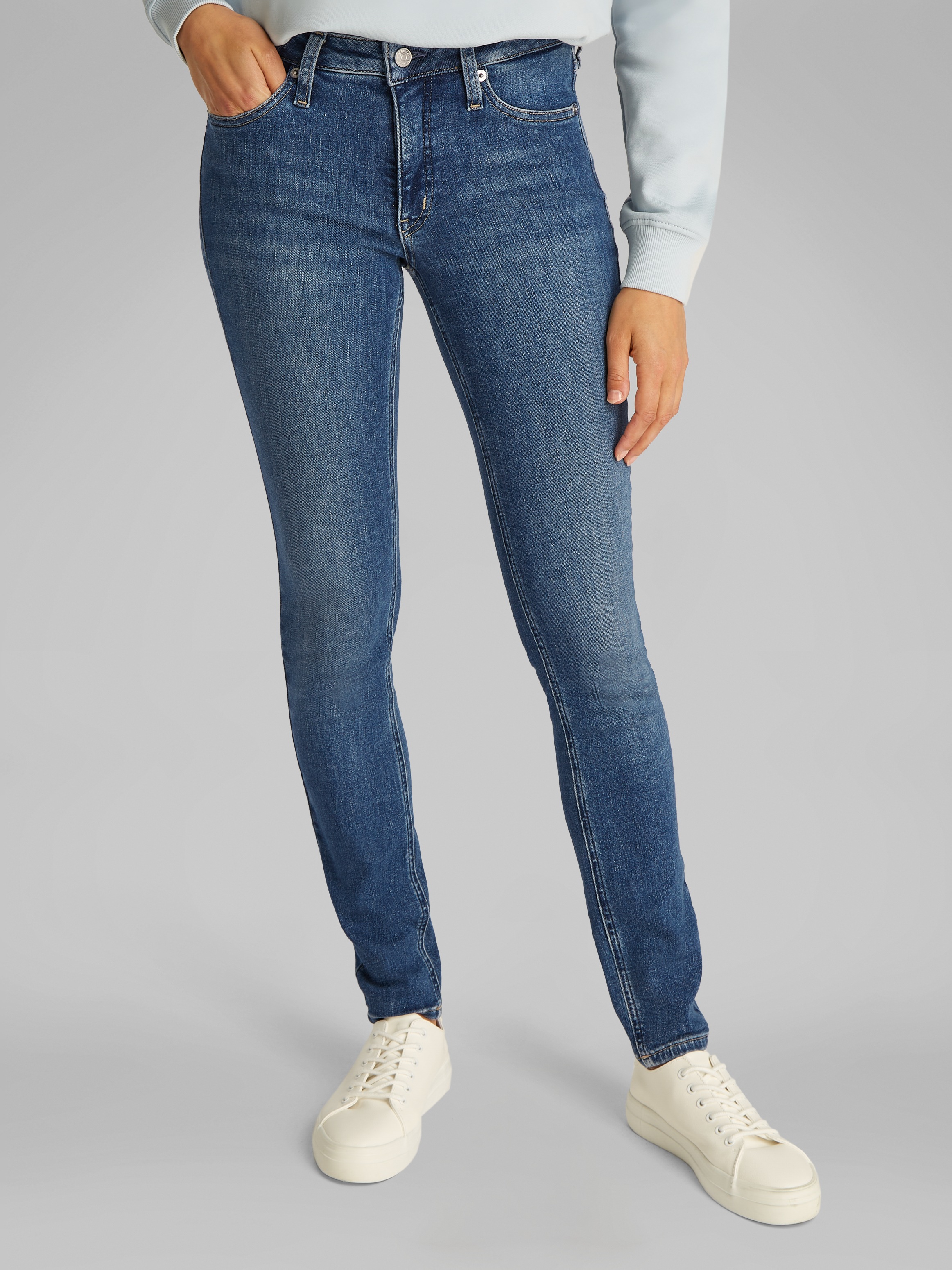 Calvin Klein Jeans Skinny-fit-Jeans »MID RISE SKINNY« in cooler Waschung