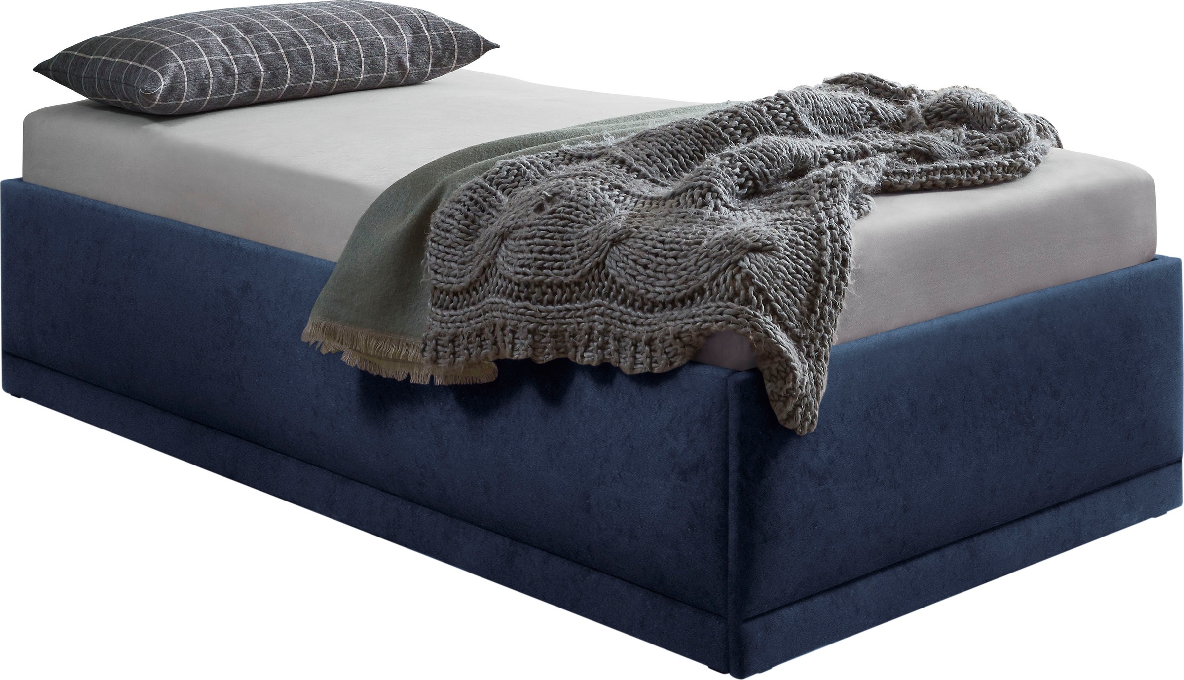 Westfalia Schlafkomfort Polsterbett "Texel" Standardhöhe mit Zierkissen, Bettkasten bei Ausführung mit Matratze