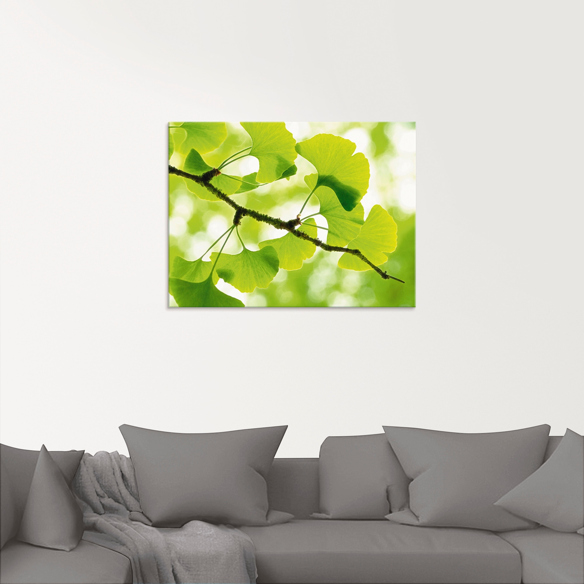 Artland Glasbild »Ginkgo«, Blätter, (1 St.), in verschiedenen Grössen