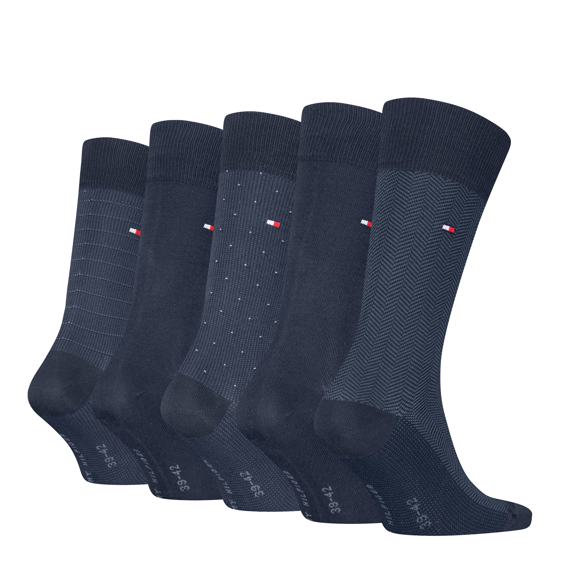 Tommy Hilfiger Socken »TH MEN SOCK 5P GIFTBOX HERRINGBONE DOT«, (5er Pack)
