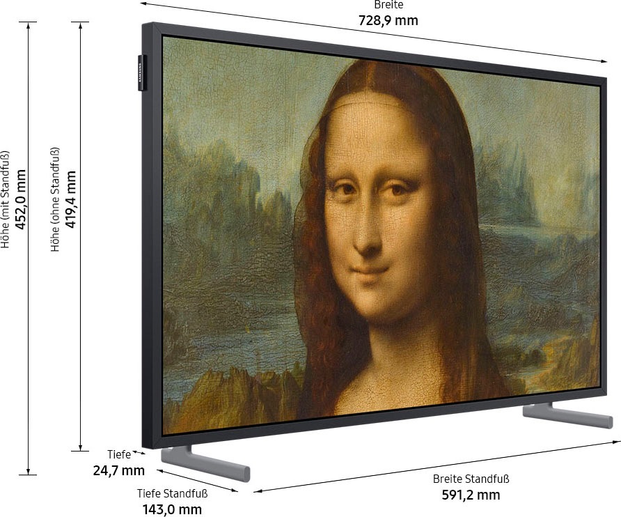 Samsung LED Lifestyle Fernseher »GQ32LS03BBU«, Smart-TV, Hyper Real,Mattes Display,HDR