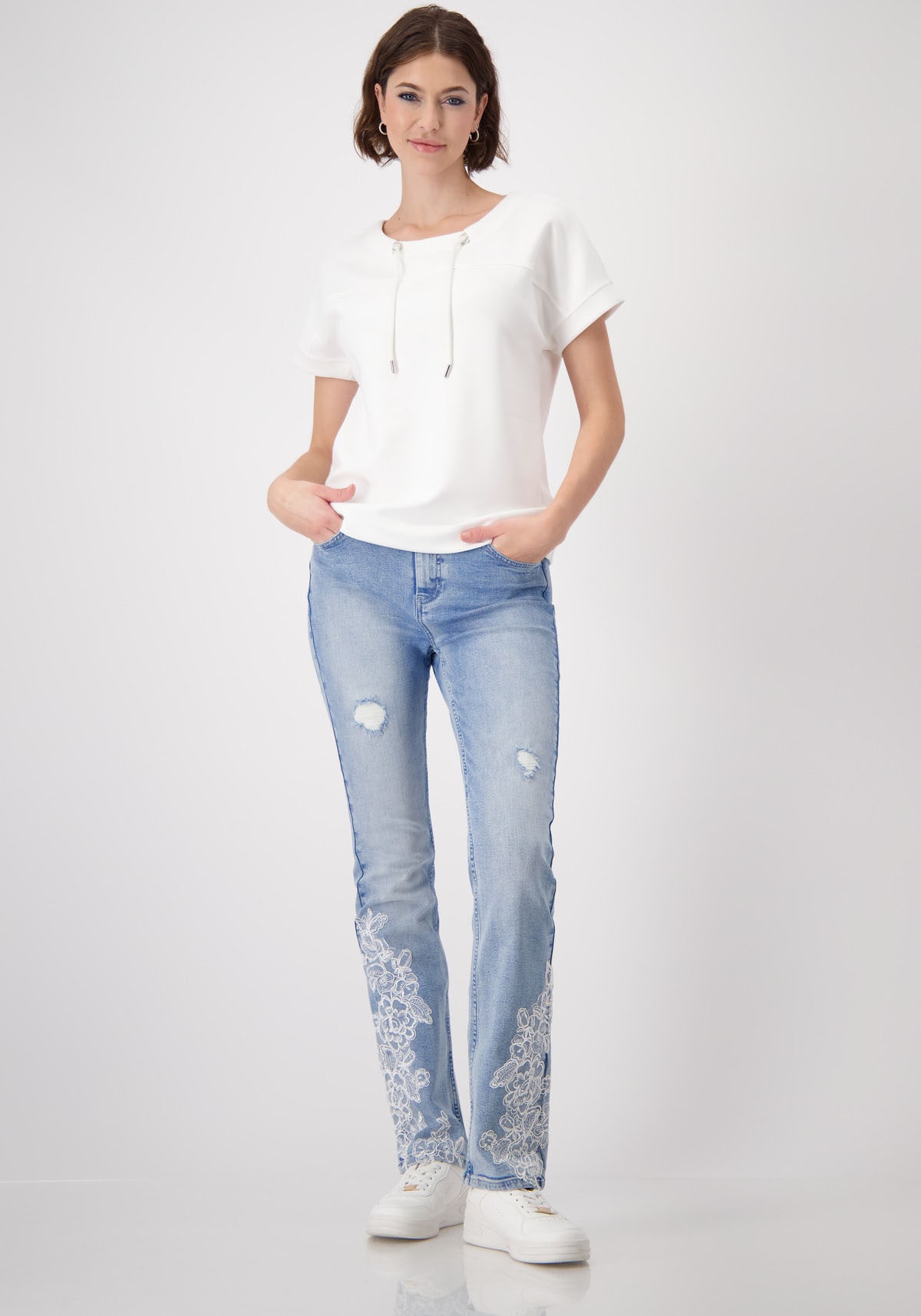 Monari Sweatshirt, mit Kordeldurchzug