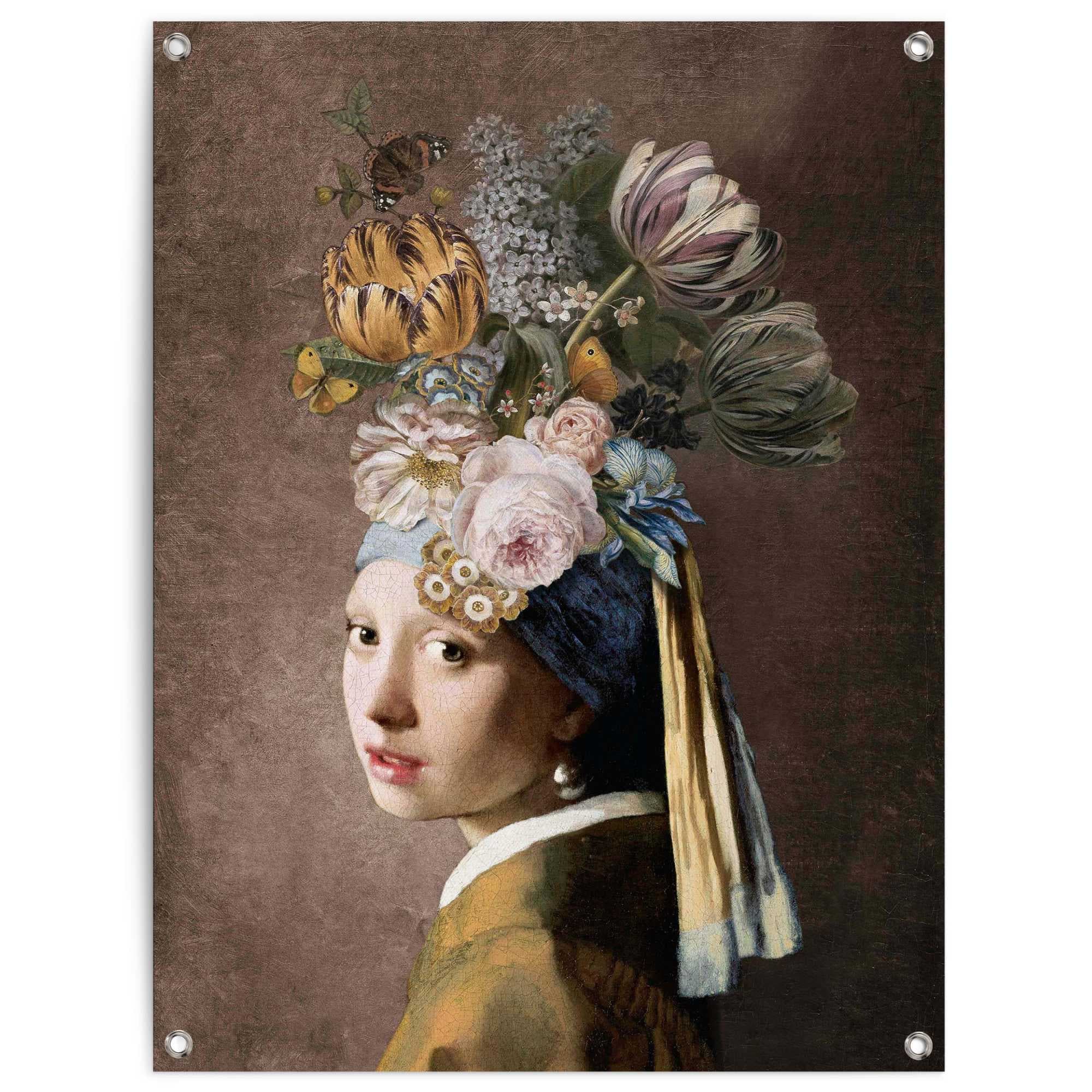 oder Blumenmädchen Reinders! Garten Perlenohrring«, kaufen mit online | für Jelmoli-Versand »Vermeer dem Poster Outdoor Balkon