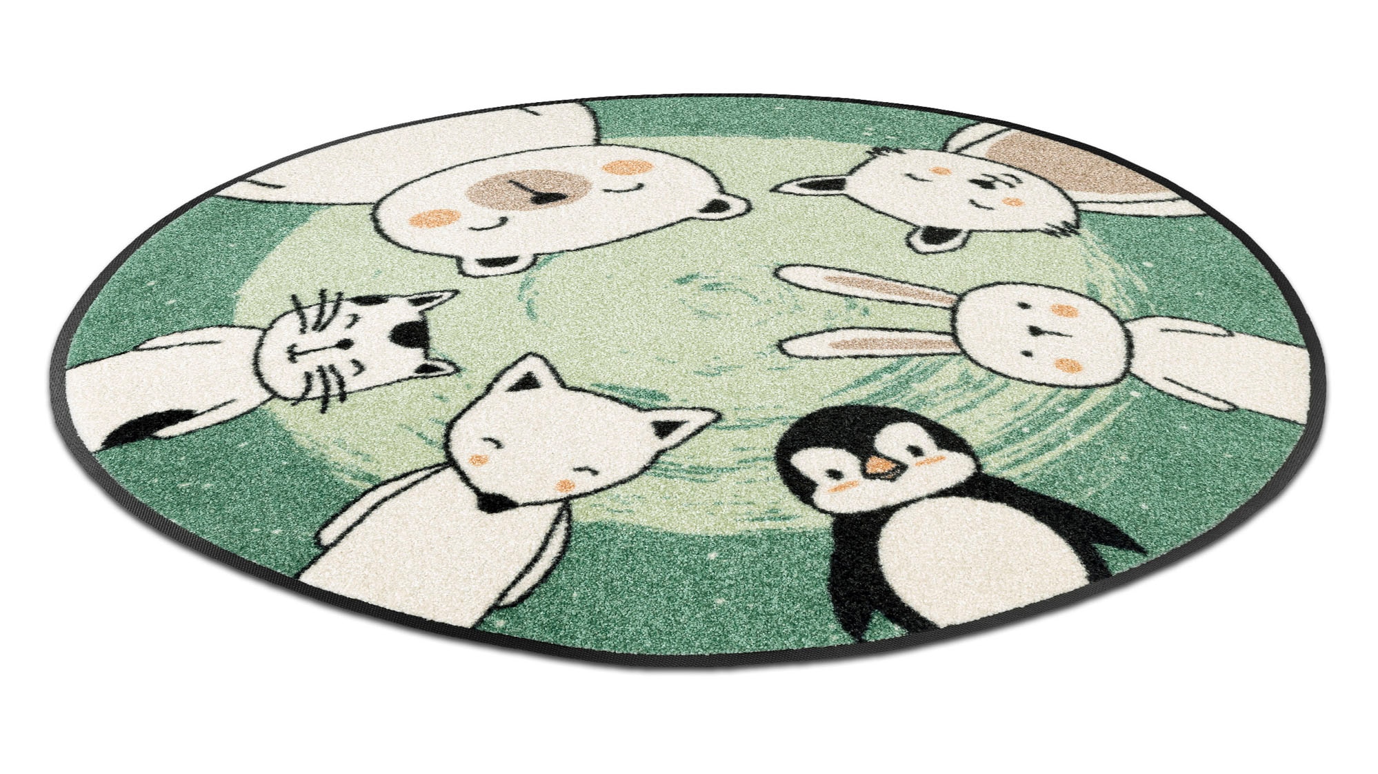 wash+dry by Kleen-Tex Teppich »Animal Friends«, rund, 7 mm Höhe