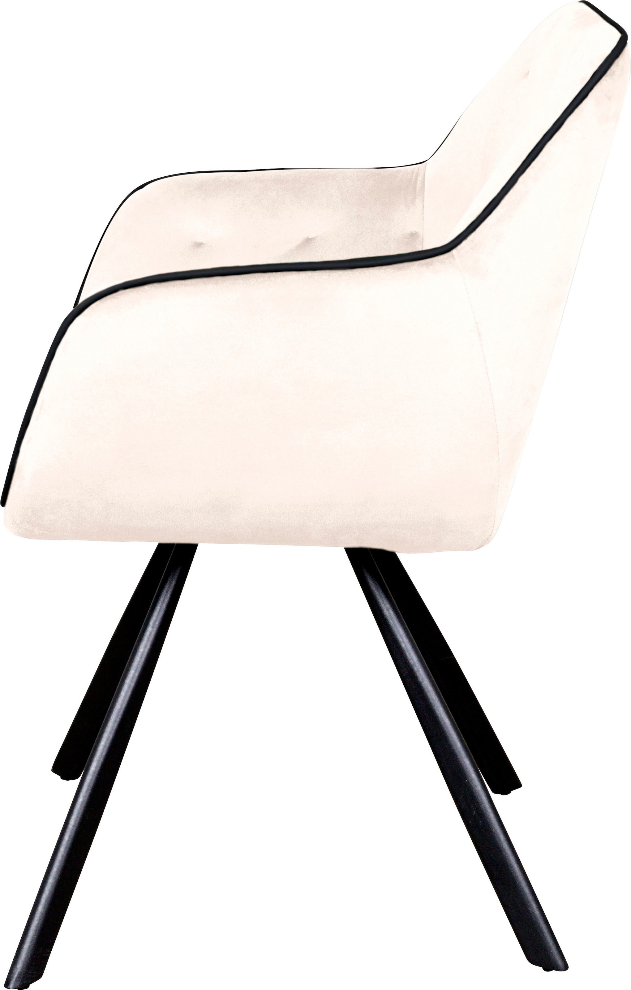Kayoom Polsterstuhl »Stuhl Eann 125, Stuhl im Retro-Design, edles Design«, 1 St., stilvoll, pflegeleicht, samtweicher Stoffbezug, edles Design