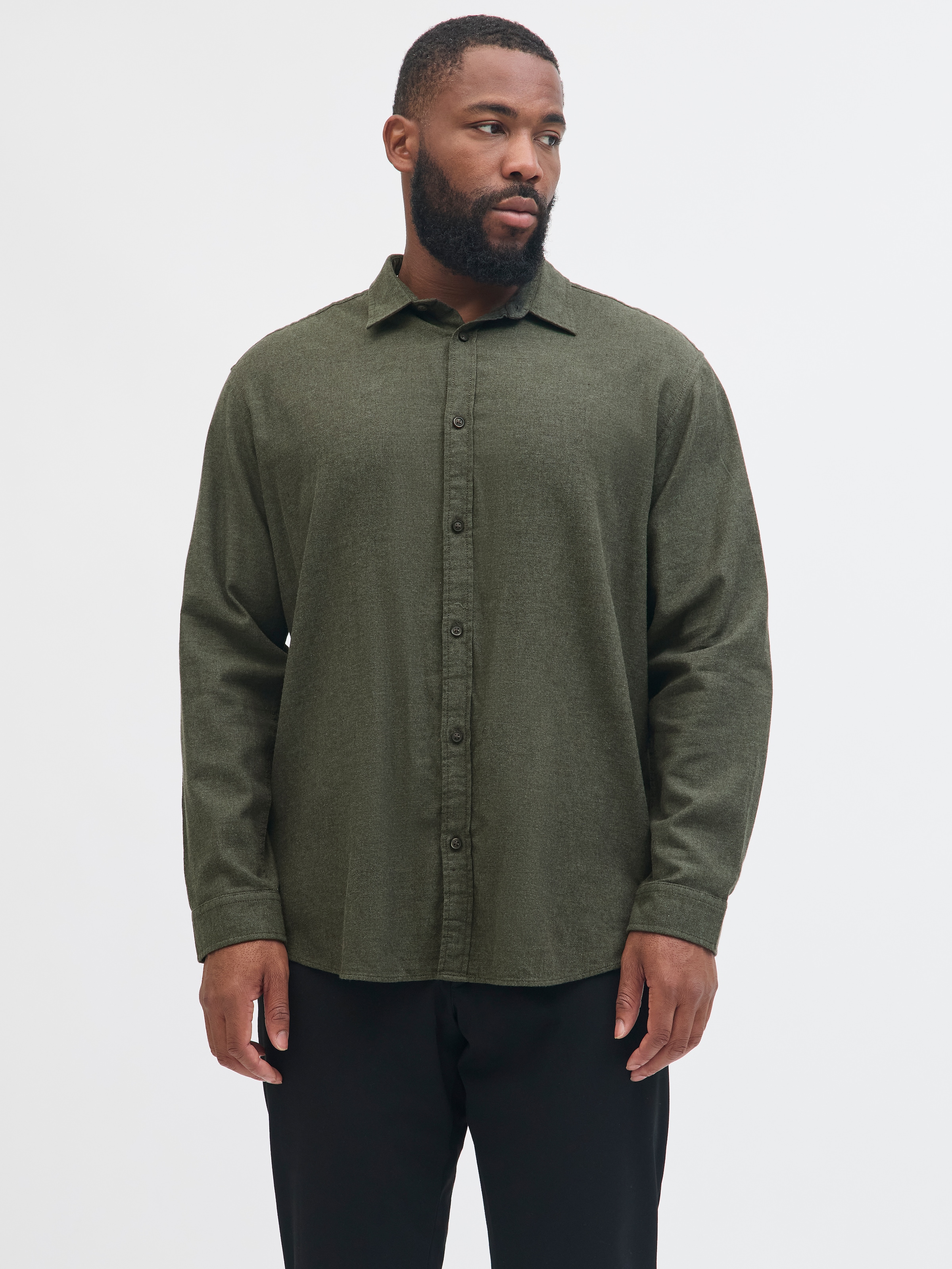 Jack & Jones PlusSize Langarmhemd »JJECLASSIC MELANGE SHIRT L/S SN PLS«