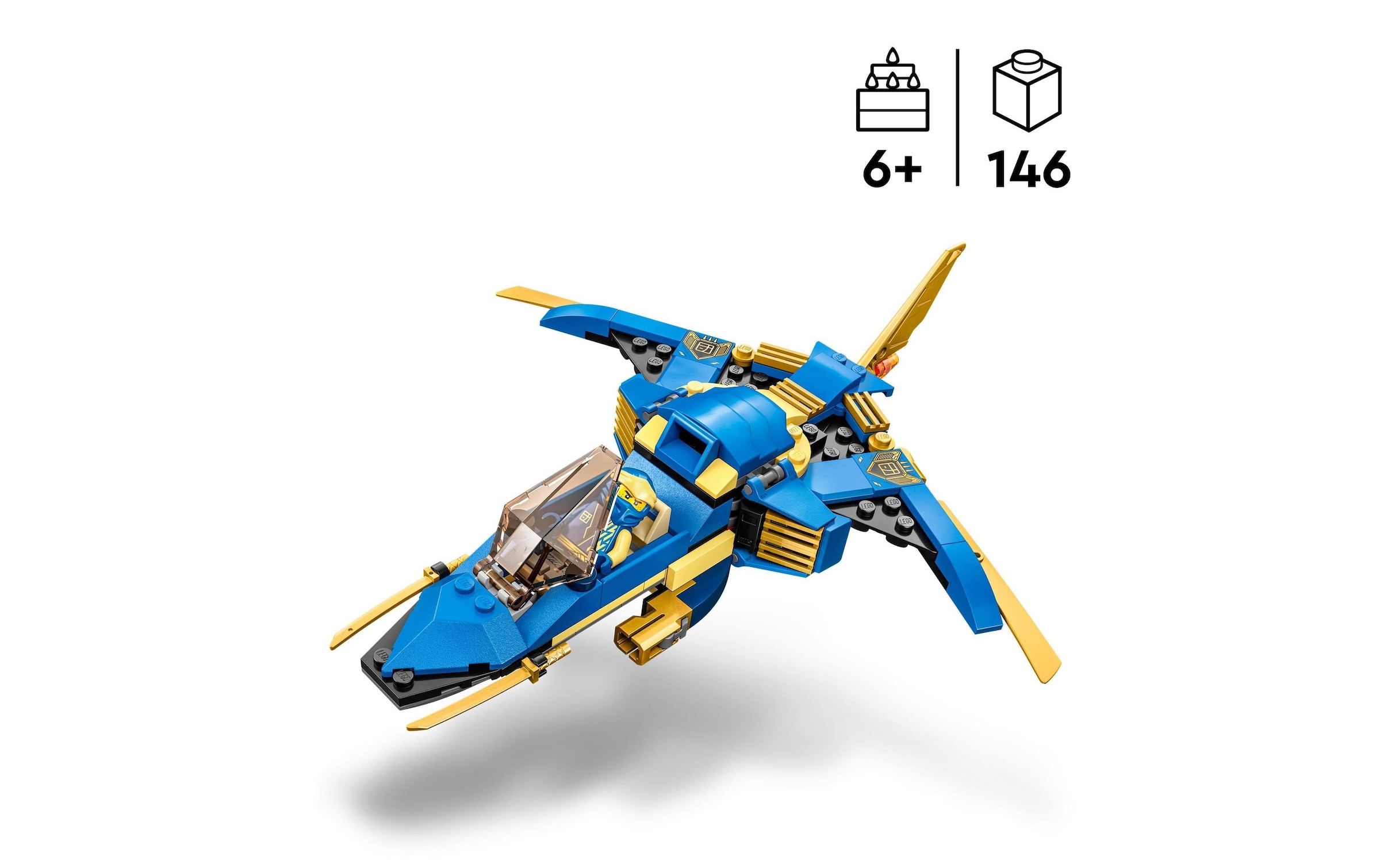 LEGO® Konstruktionsspielsteine »Jays Donner-Jet EVO«, (146 St.)