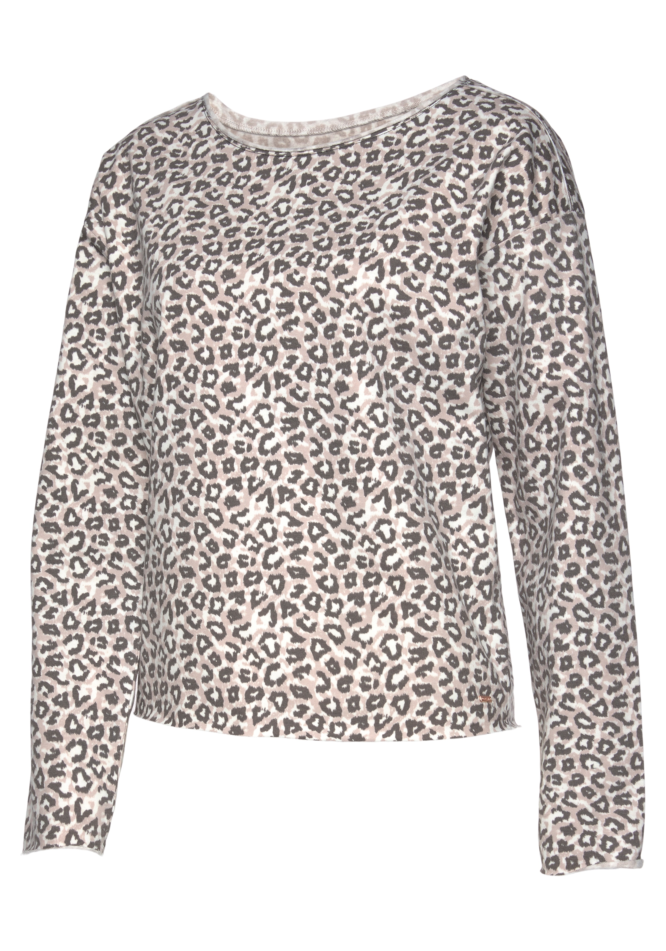 LASCANA Sweatshirt, Langarmshirt in locker sitzendem Schnitt, Loungewear