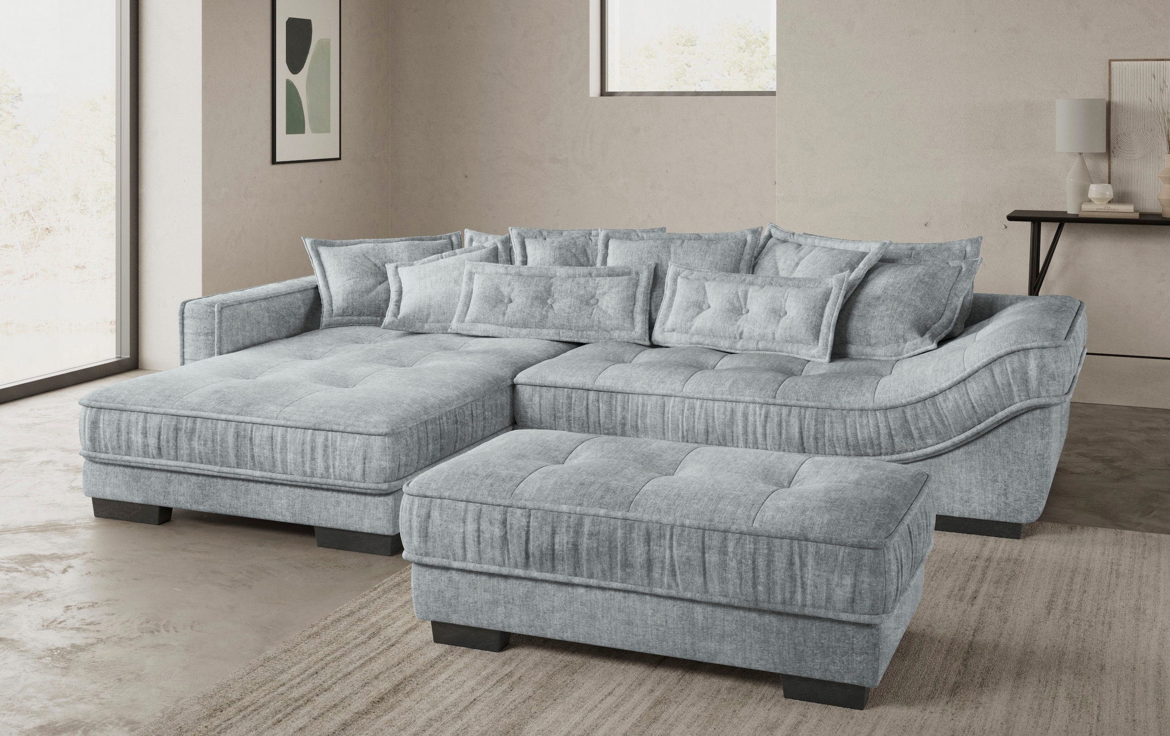 Mr. Couch Ecksofa »Diwan II, L-Form«, Wahlweise mit Kaltschaumpolsterung bis 140 kg belastbar