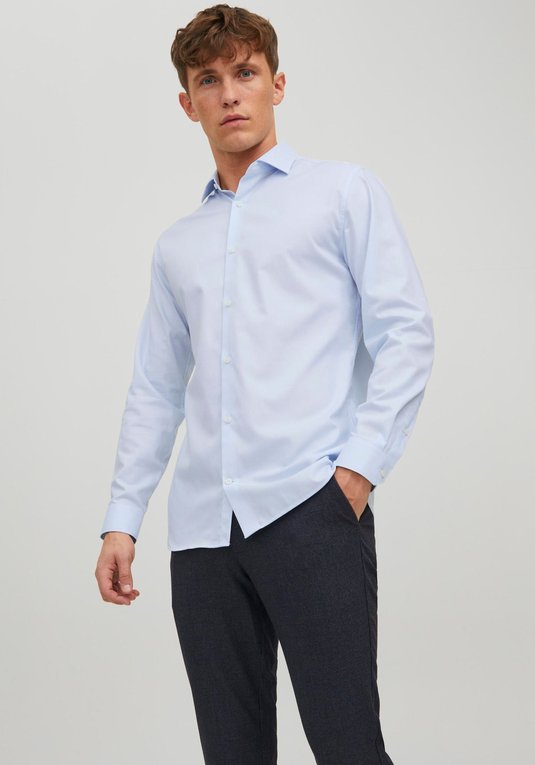 Jack & Jones Langarmhemd »JPRBLAPARKER Slim Fit Hemd, atmungsaktiv, ideal für den Alltag« Baumwolle, slim fit