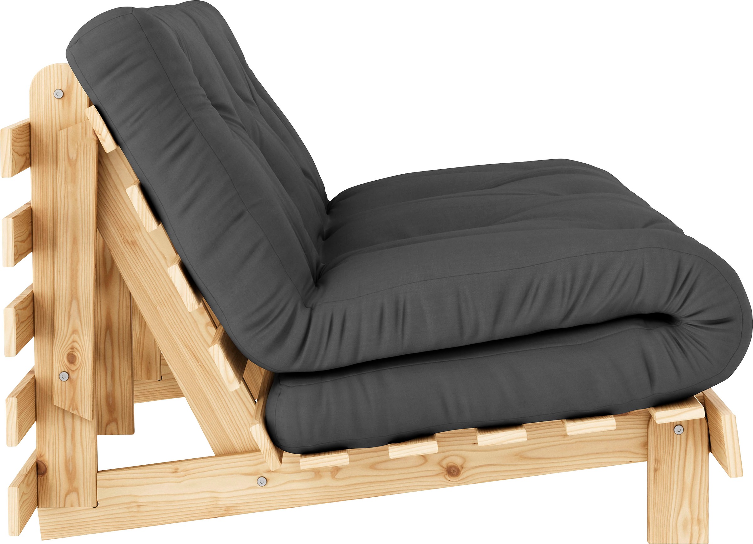 Karup Design Schlafsofa »Roots 160 Schlafsofa, Gästebett, Sofa mit Futonmatratze«, (2 St.), Inkl. Futonmatratze, Liegefläche 160x200 cm, FSC® zertifizierte Kiefer