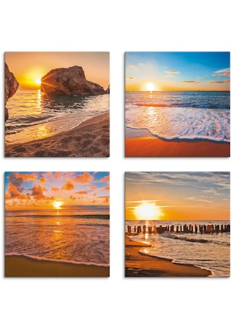 Artland Leinwandbild »Sonnenuntergänge am Strand & Meer«, Sonnenaufgang & -untergang,... kaufen