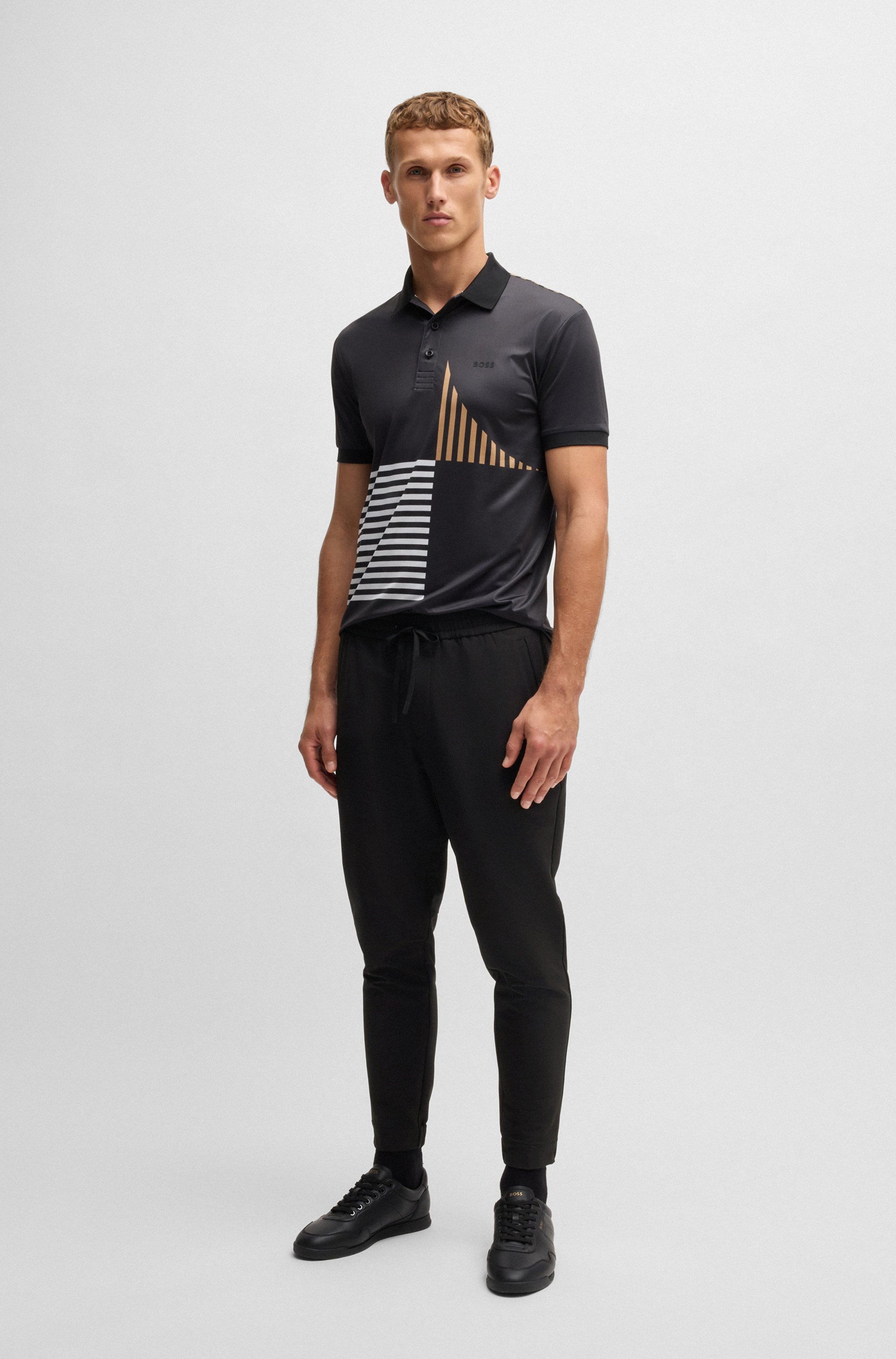 BOSS GREEN Stretch-Hose »T Flex«, mit elastischem Bund und Kordelzug