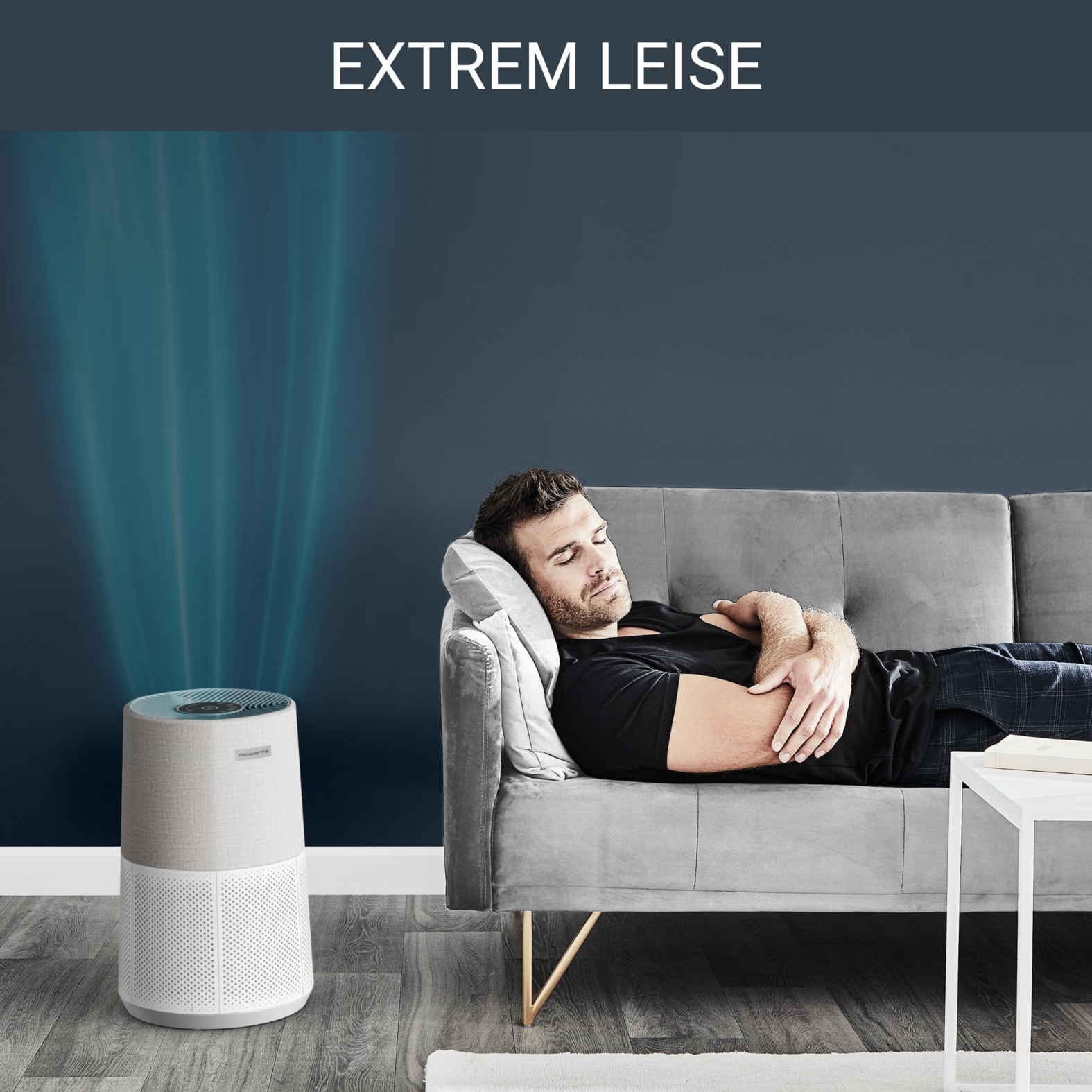 Rowenta Luftreiniger »PU2840 Pure Air City«, für 20 m² Räume, 360° HEPA-Filtration, App, 3 Filterstufen, 38 dB(A), Textil-Finish