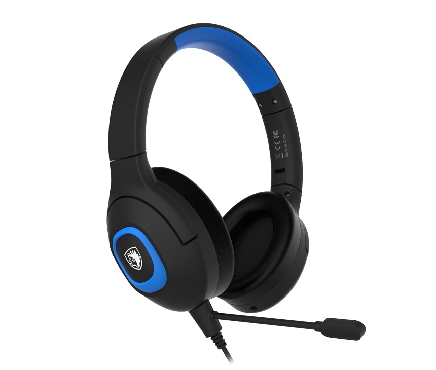 Sades Gaming-Headset »Shaman SA-724 Gaming Headset, schwarz/blau, USB, kabelgebunden« Mikrofon abnehmbar Stereo, Over Ear, PC, PST, XBox, Nintendo Switch, VR, Phone