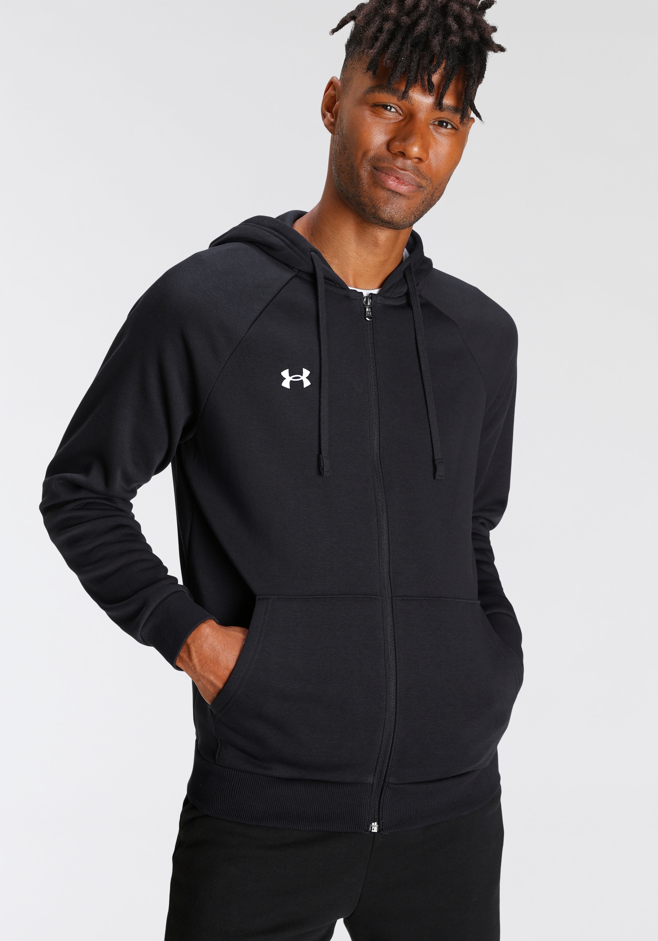 Under Armour Sweatjacke "UA Rival Fleece-Hoodie mit durchgehendem Zip für" mit durchgehendem Zip, aus Baumwolle und Polyester