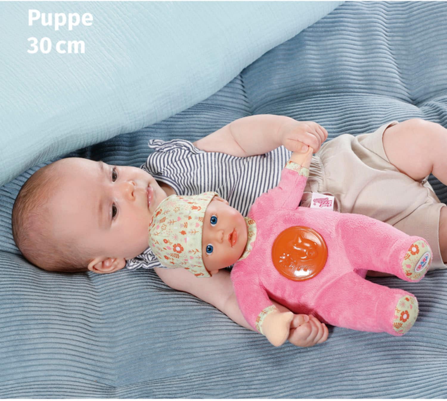 Baby Born Babypuppe »Nightfriends for babies, 30 cm«, mit Nachtlichtfunktion und Mütze mit Blumenmuster