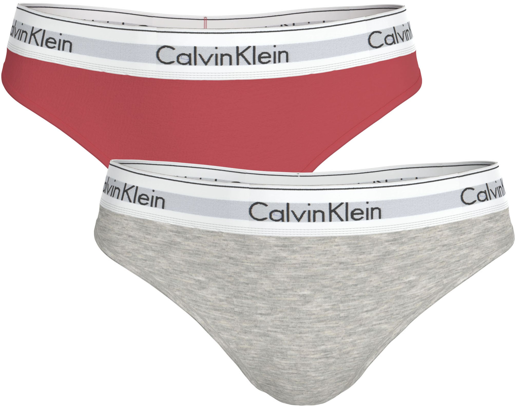 Calvin Klein Underwear Tanga "THONG 2PK" Packung, 2er-Pack, Körpernahe Passform mit elastischem Bund