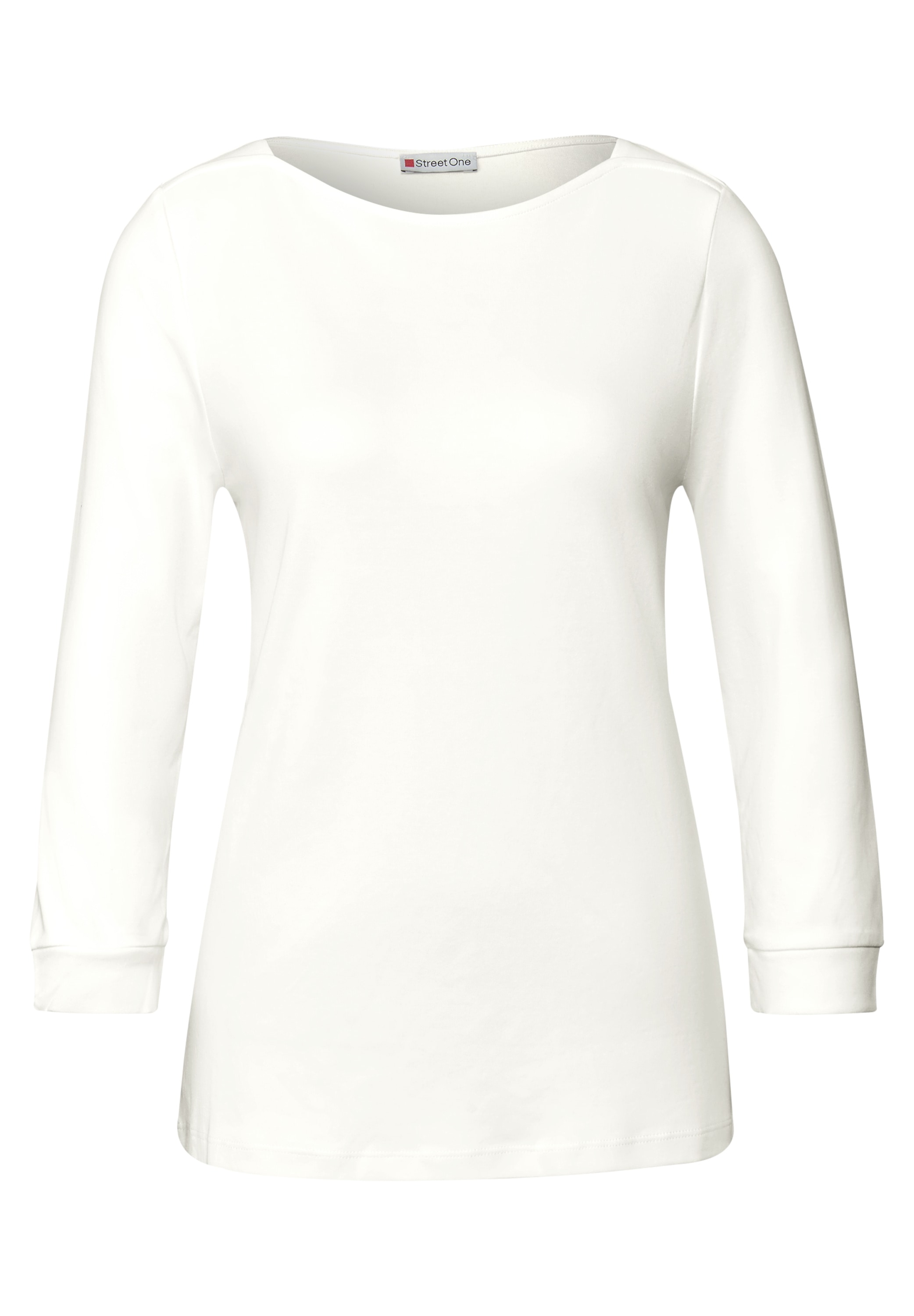 STREET ONE 3/4-Arm-Shirt, U-Boot-Ausschnitt und 3/4-Ärmel mit Bündchen