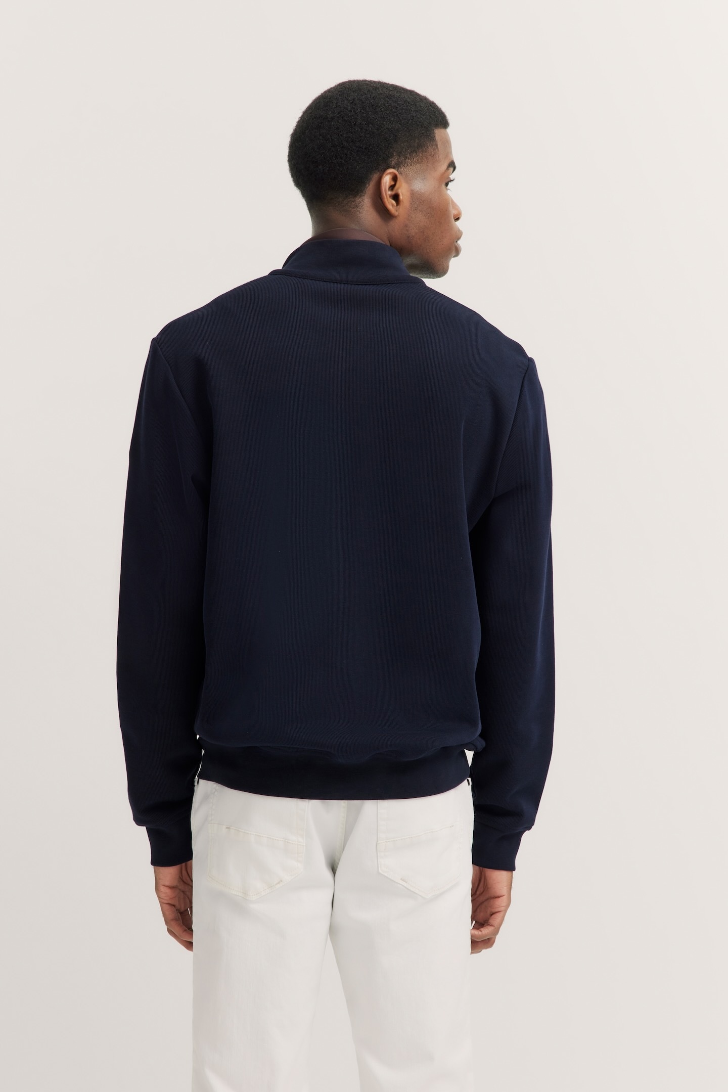 bugatti Sweatjacke, mit Reissverschluss und Stehkragen