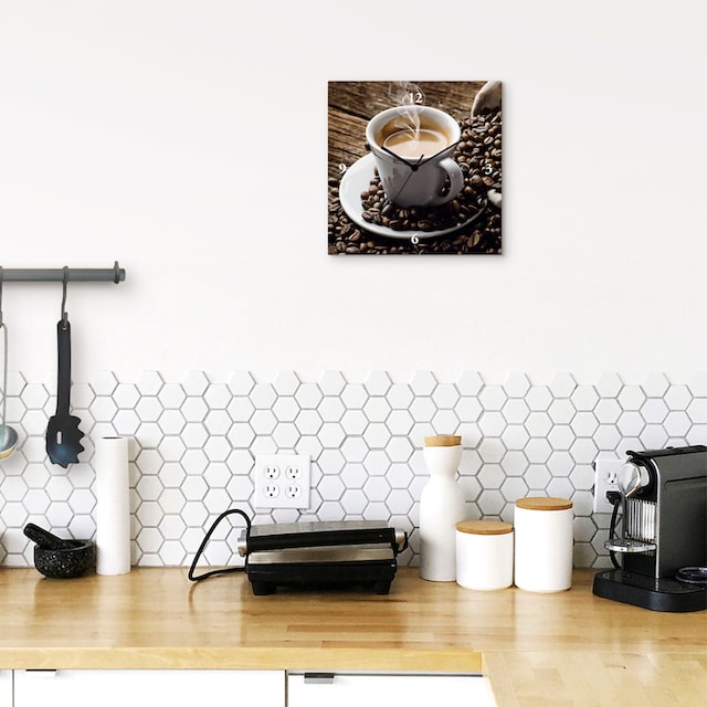 Artland Wanduhr »Heisser Kaffee - dampfender Kaffee«, wahlweise mit Quarz-  oder Funkuhrwerk, lautlos ohne Tickgeräusche online kaufen | Jelmoli-Versand