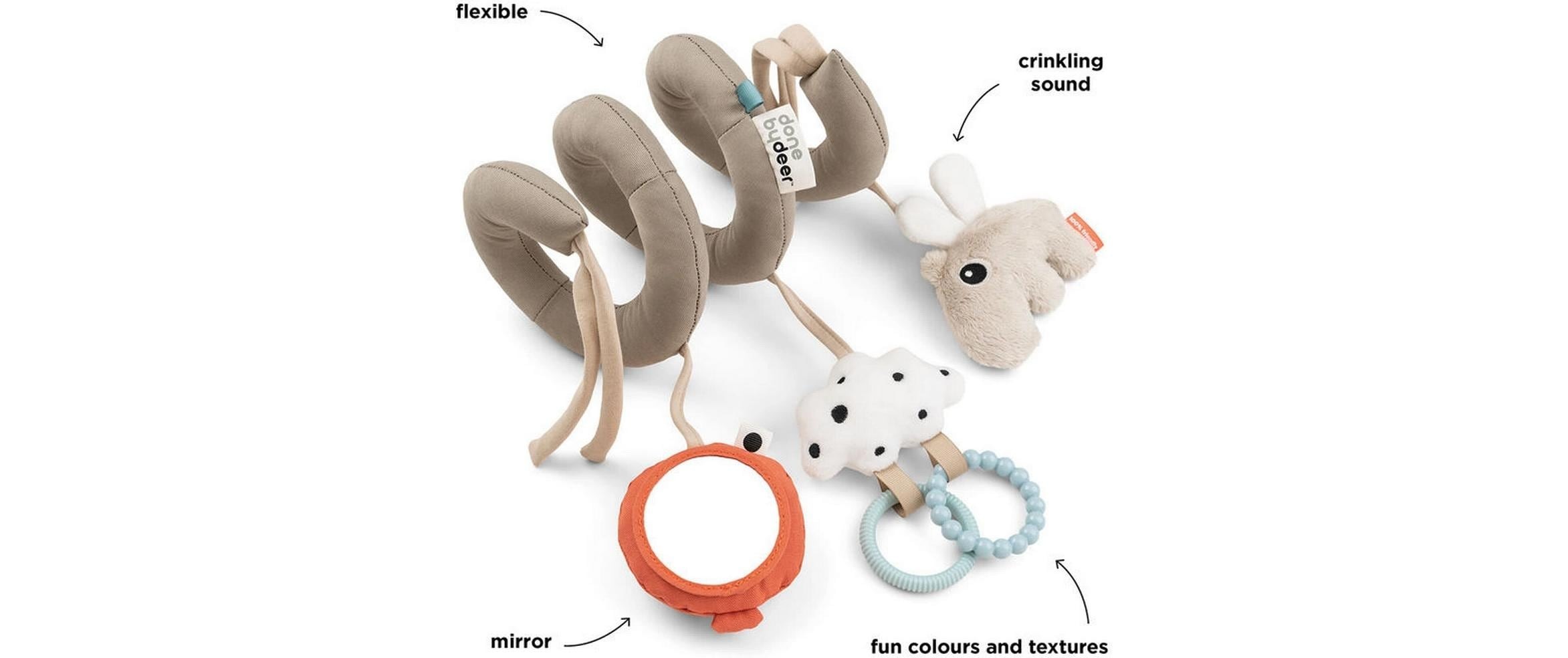 Greifspielzeug »done by deer Activity Spirale Happy Clouds«
