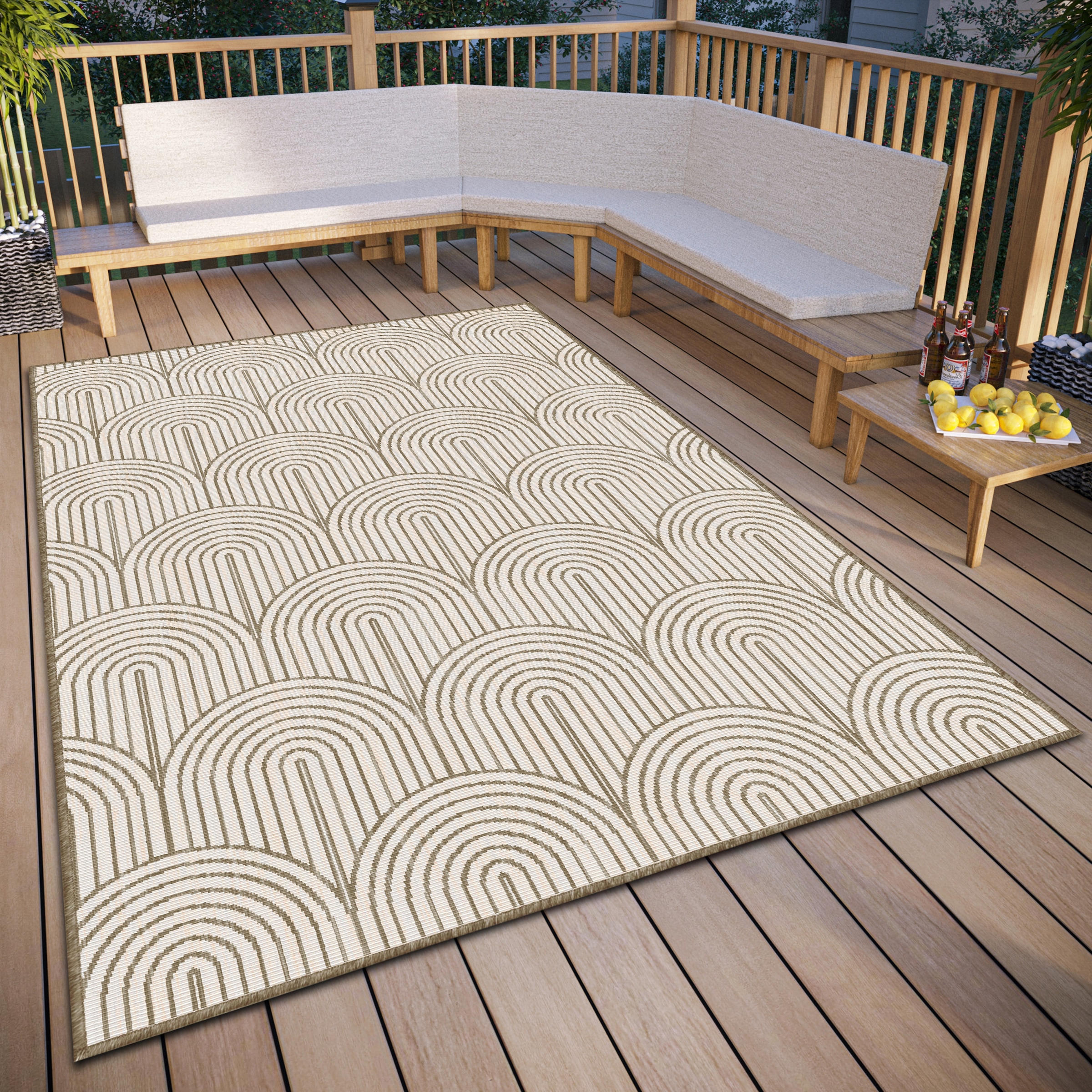 HANSE Home Outdoorteppich »Pangli, Wendeteppich«, rechteckig, 5 mm Höhe, In-& Outdoor, Teppich, Wetterfest, Balkon, Garten, Wohnzimmer, Modern