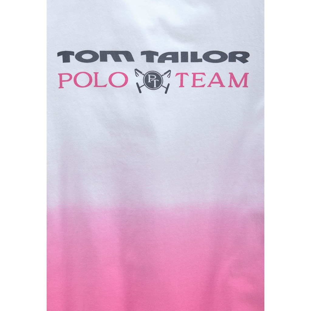 TOM TAILOR Polo Team T-Shirt, mit modischem Farbverlauf