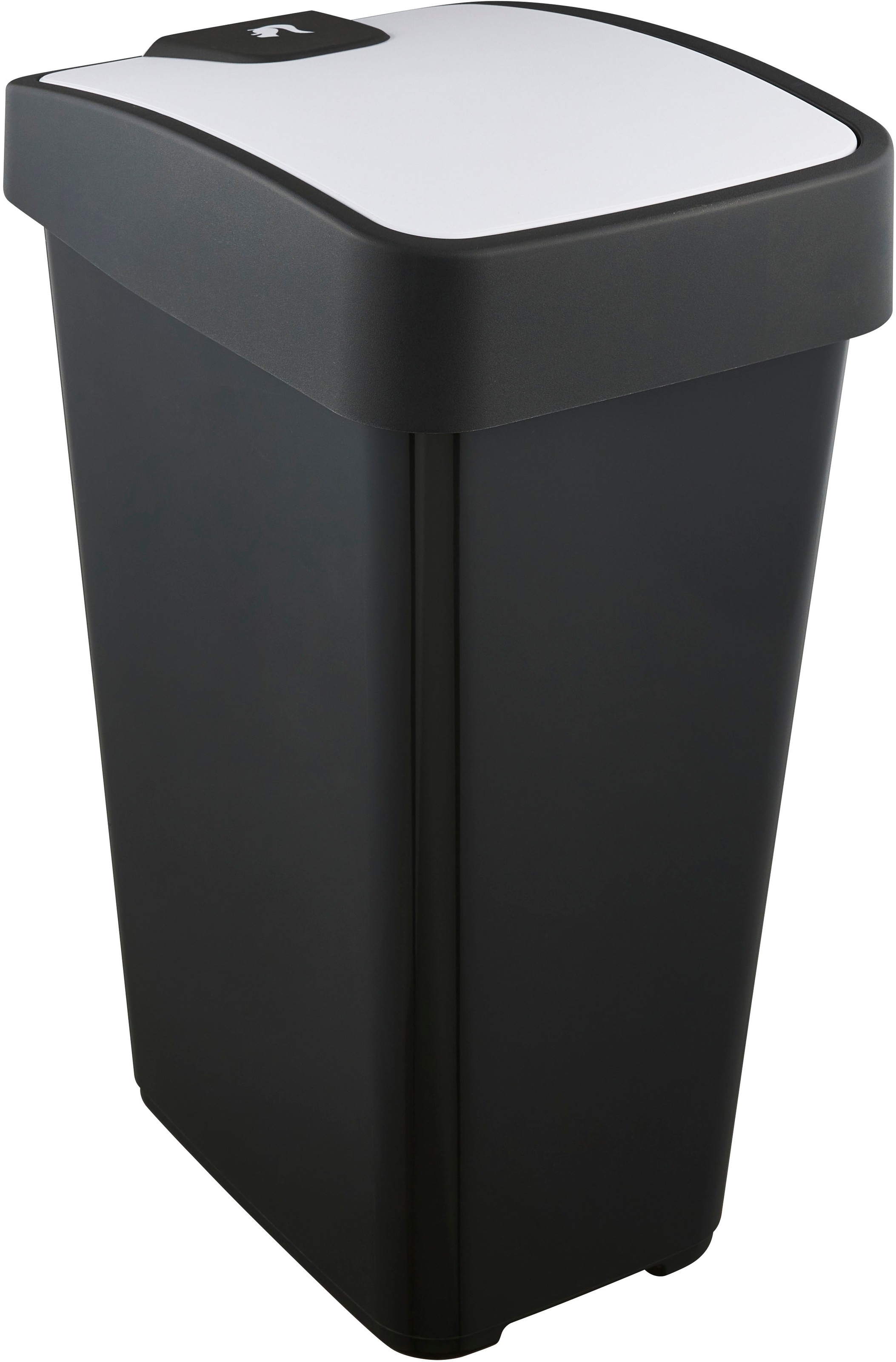 Keeeper Premium Waste Bin with Flip Lid 45 Litre in Black