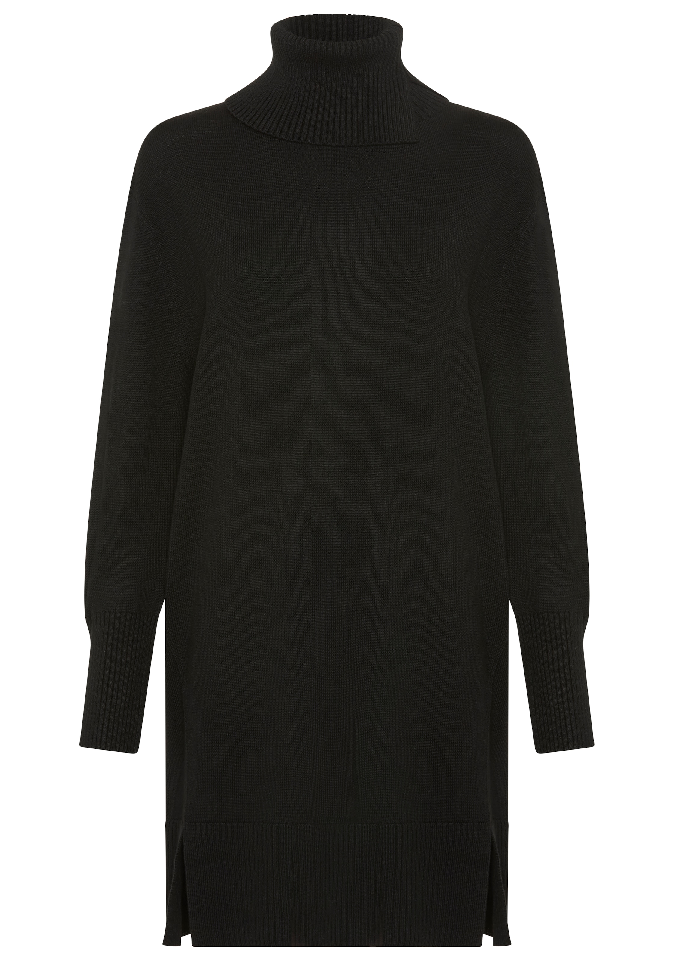 BOSS ORANGE Strickkleid »Feringatessa Premium Damenmode« Relaxed Fit, mit Schlitzdetails, Turtle Neck