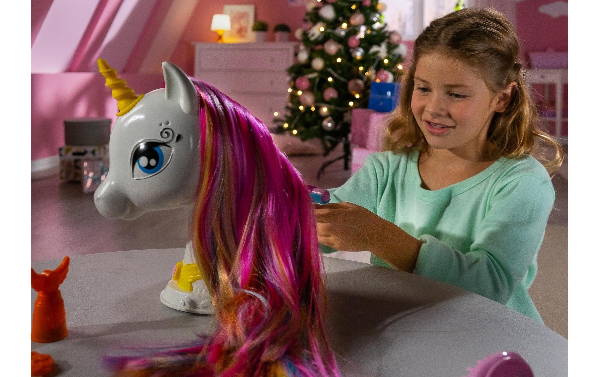 Lexibook® Spielwelt »Einhorn Frisierkopf mit Musik und Zubehör«