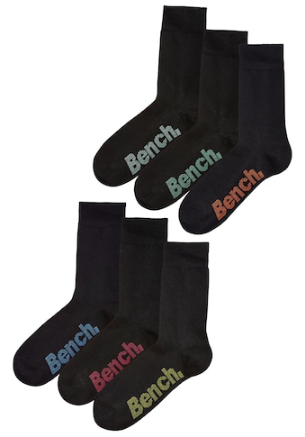 Bench. Socken, (Box, 6 Paar), mit verschiedenfarbigen Logos kaufen