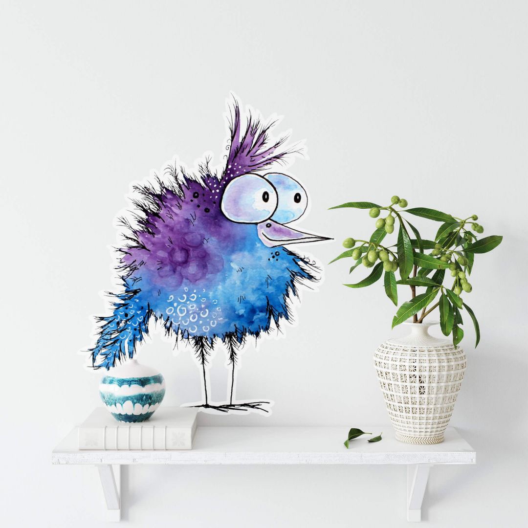 Blau (1 Jelmoli-Versand online bestellen Vogel«, | Schräger »Lila St.) Wall-Art Wandtattoo