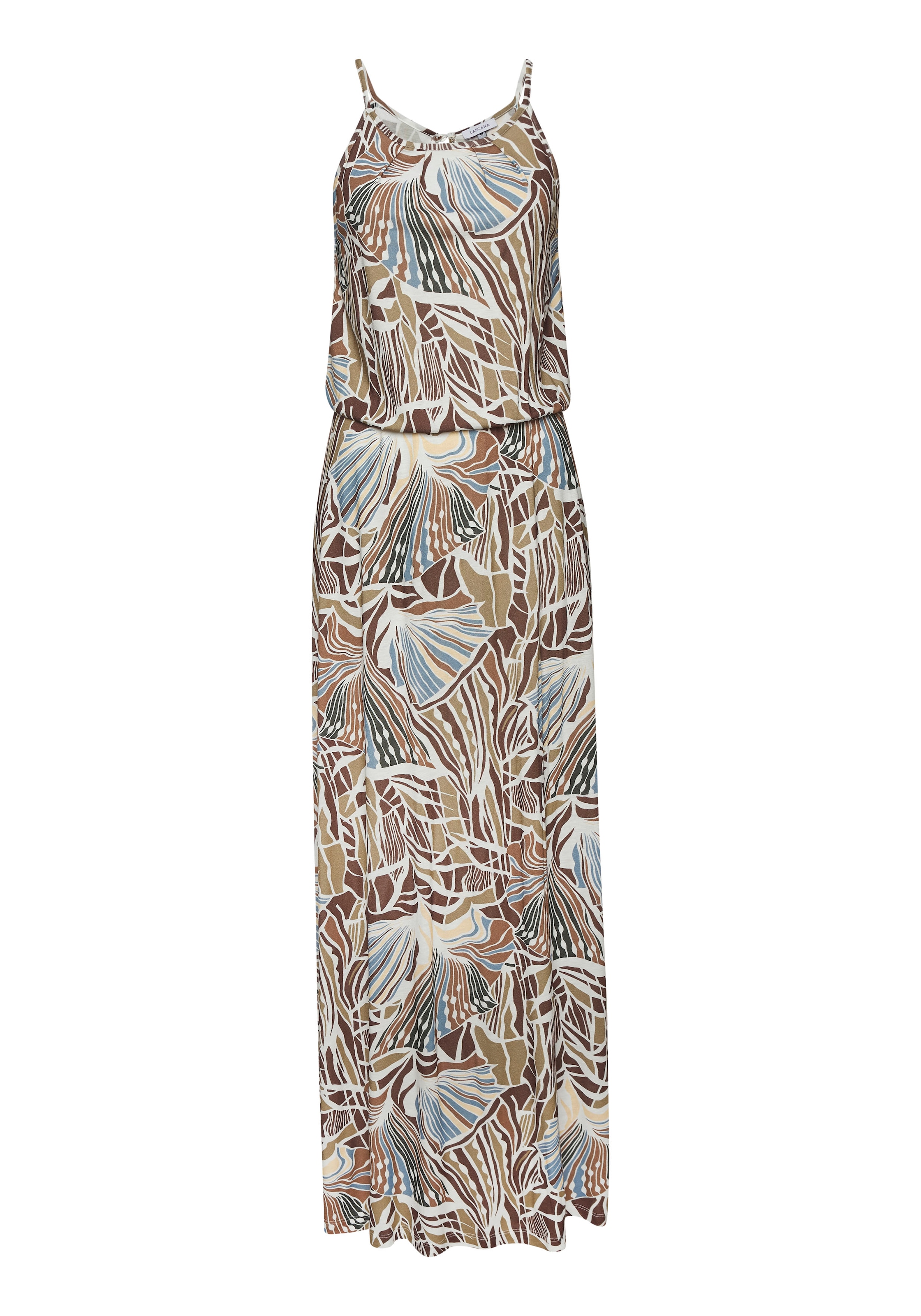 LASCANA Maxikleid, leichtes Sommerkleid mit Alloverprint, fliessendes Strandkleid