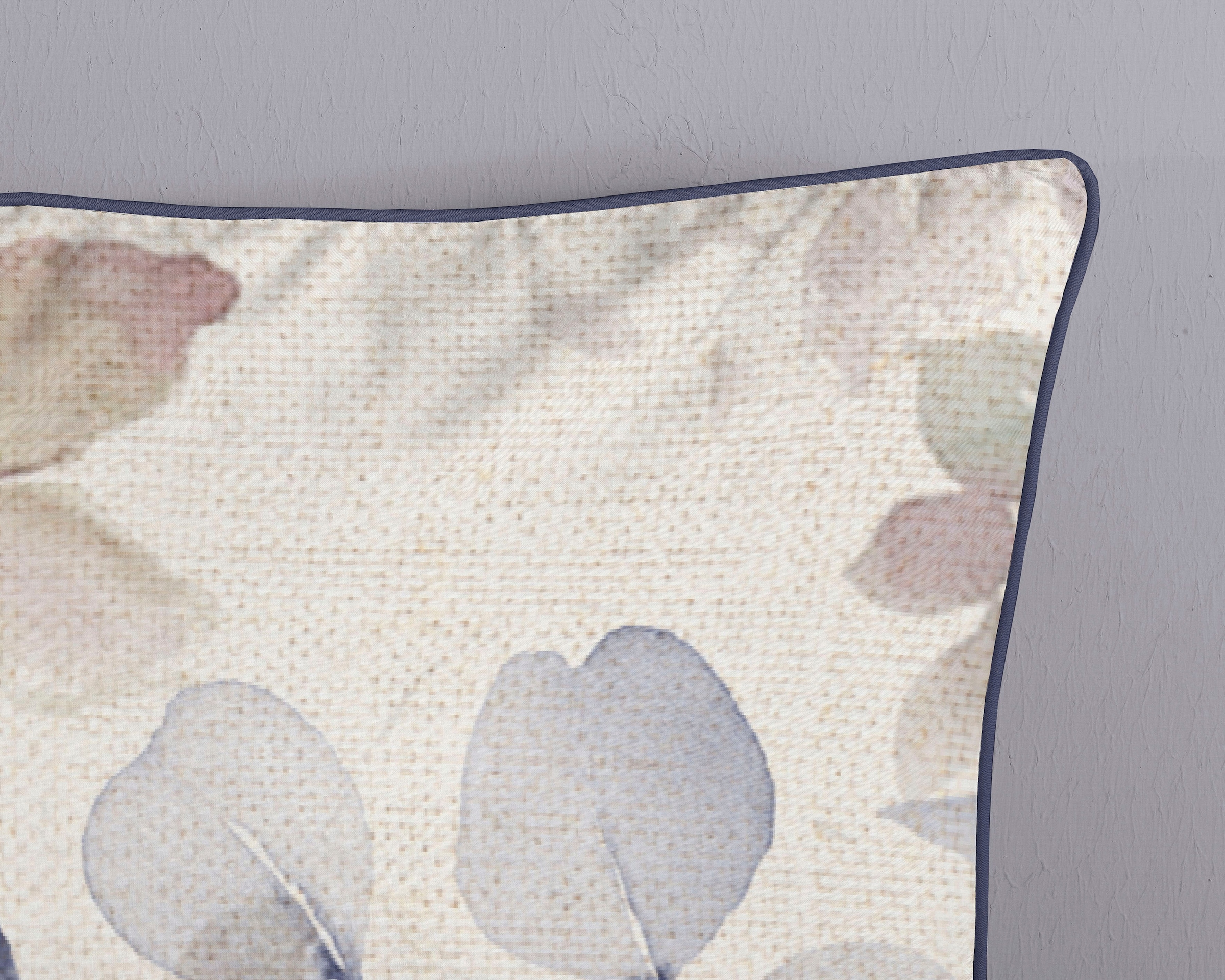 Descanso Wendebettwäsche »Fivien«, Baumwolle, Satin, 135x200, Biese, Reissverschluss, Wendeoptik, Sand