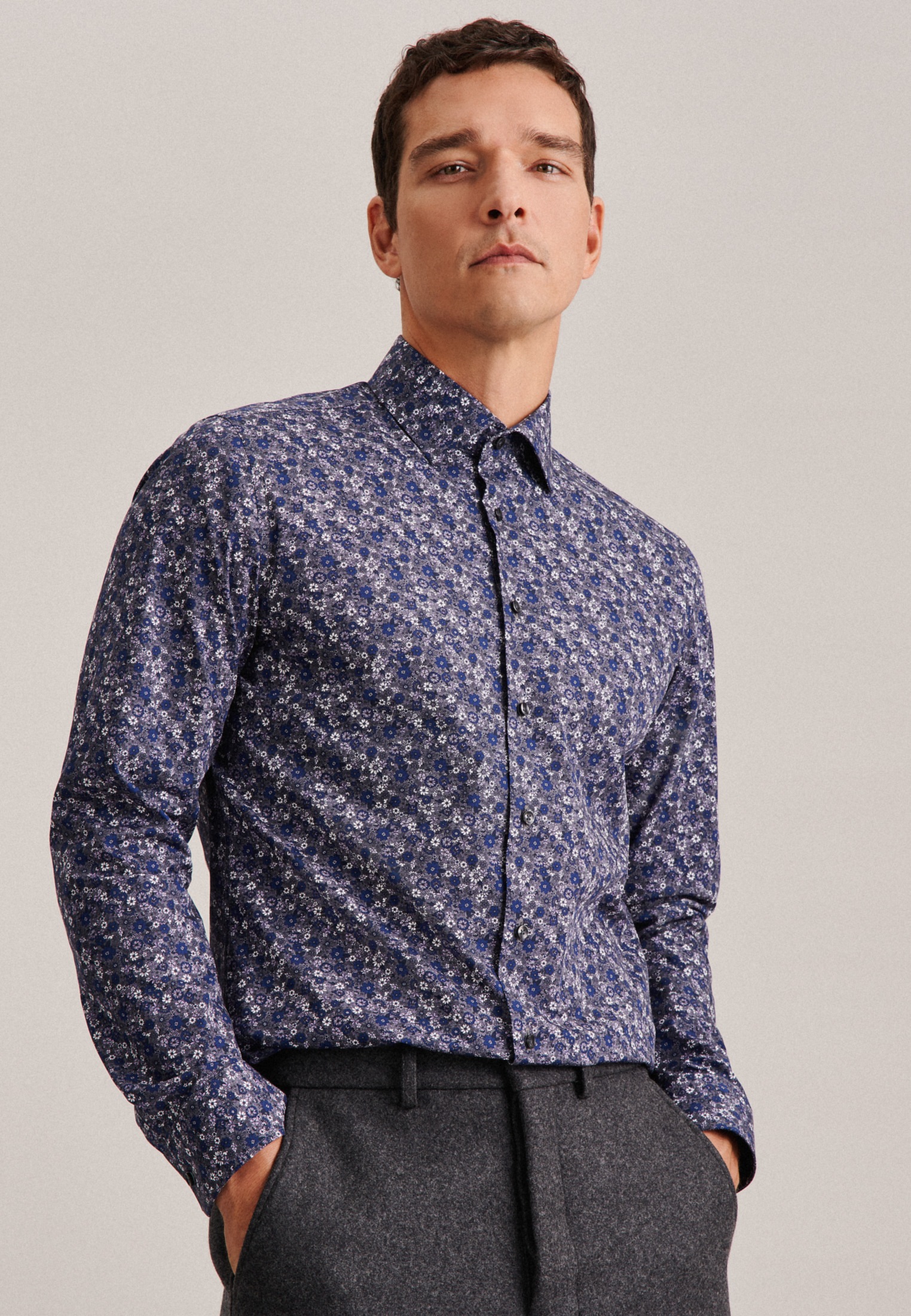 seidensticker Businesshemd »X-Slim« X-Slim 1/1 Kentkragen Floral