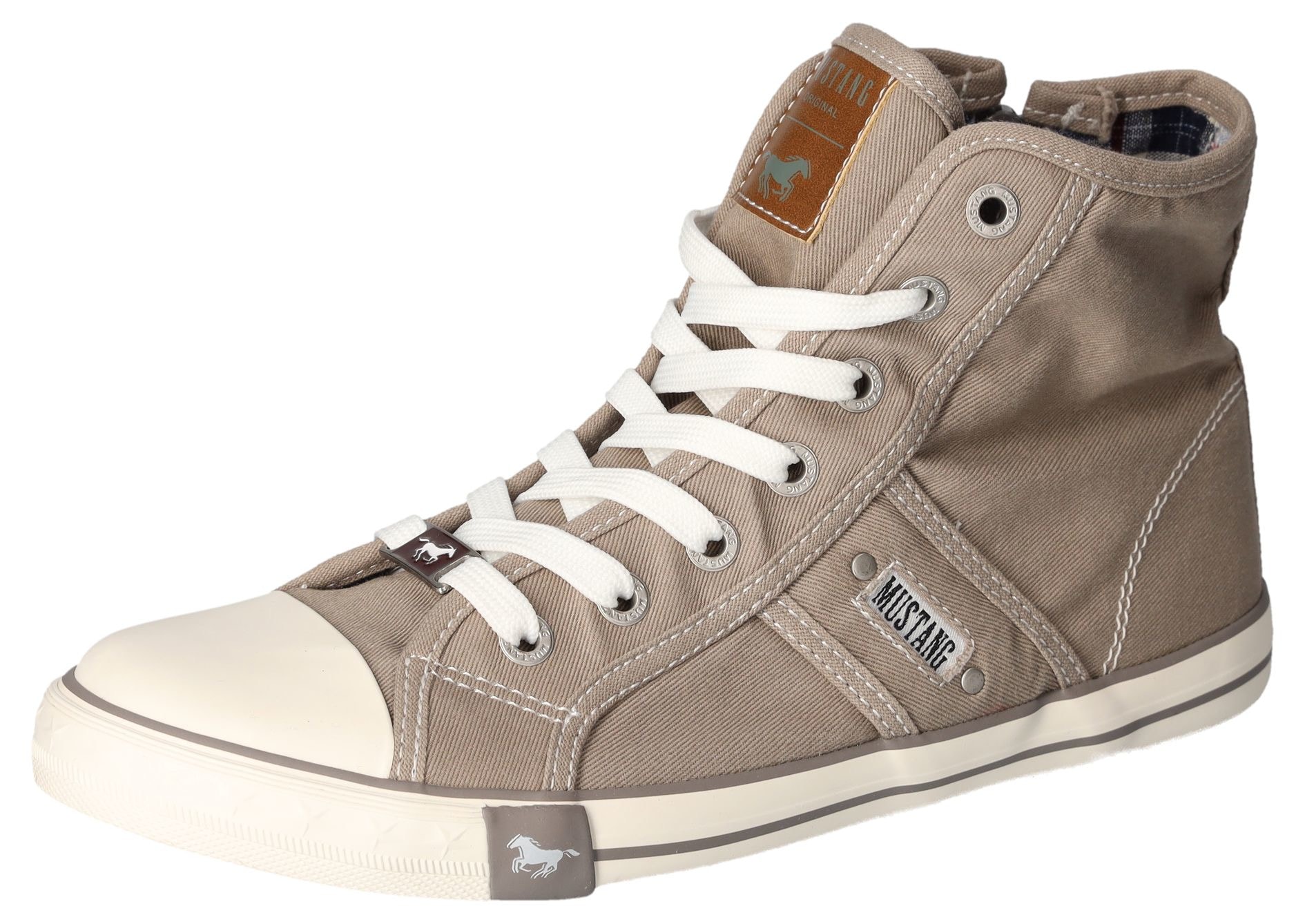 Mustang Shoes Sneaker, High Top-Sneaker, Schnürschuh mit Label in der Laufsohle