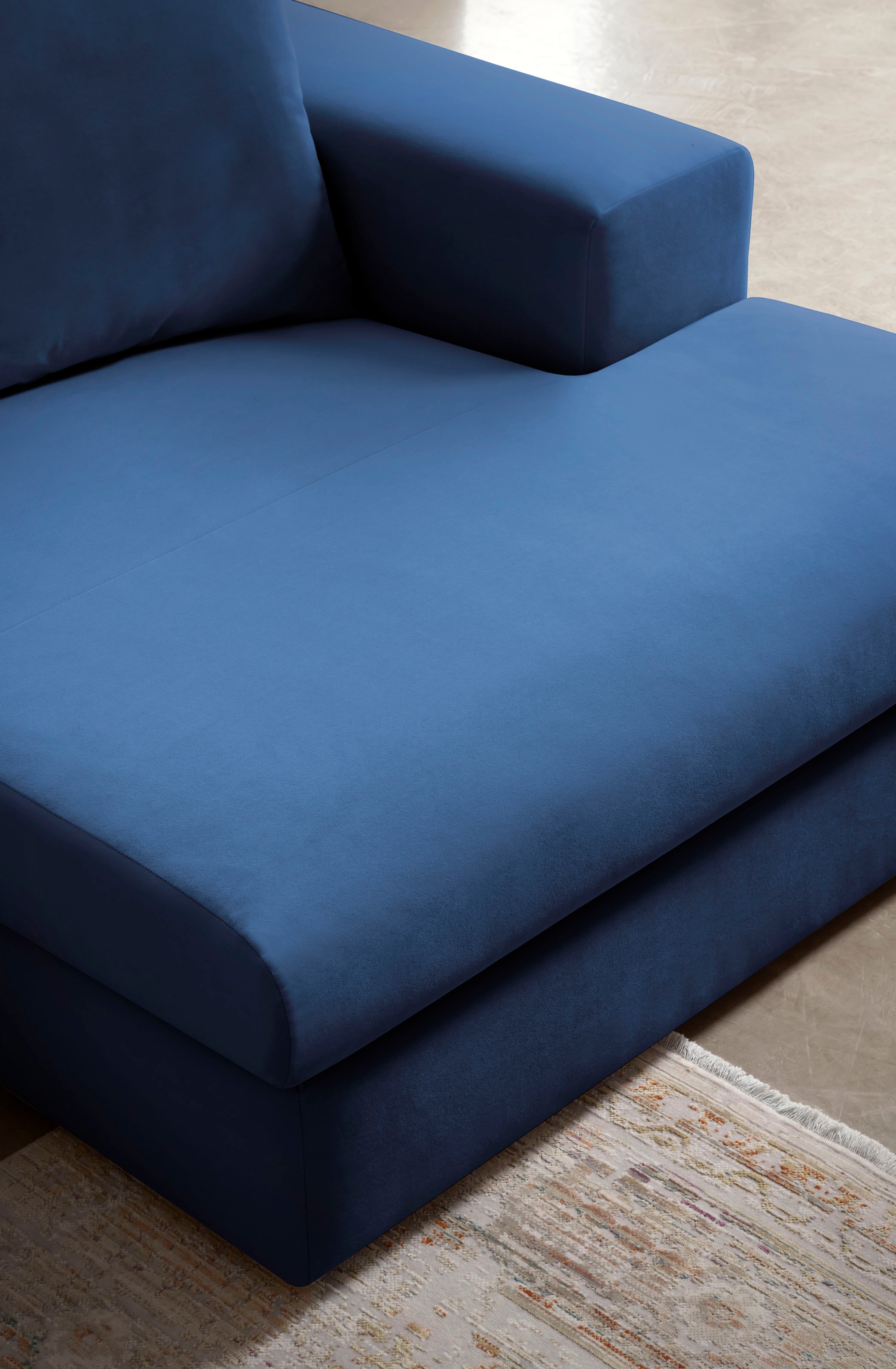 andas Ecksofa »SLEETLAND XXL in Samtvelours oder Vintage-Leder-Optik, L-Form,«, besonders gross und bequem