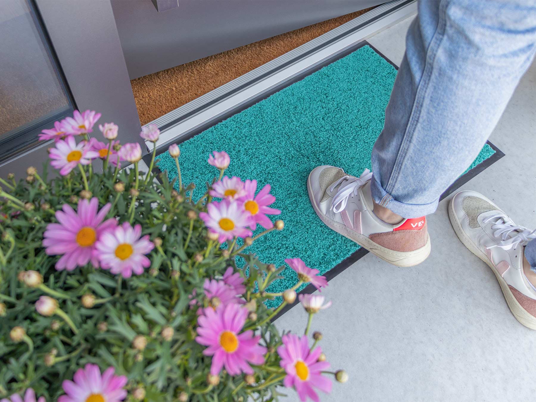 Primaflor-Ideen in Textil Fussmatte »CLEAN, Made in Belgium«, rechteckig, 8,5 mm Höhe, Schmutzfangmatte, grosse Farbauswahl, waschbar